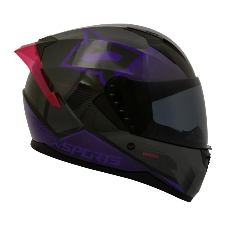 Casco XSPORTS M67 Komplex Negro Morado