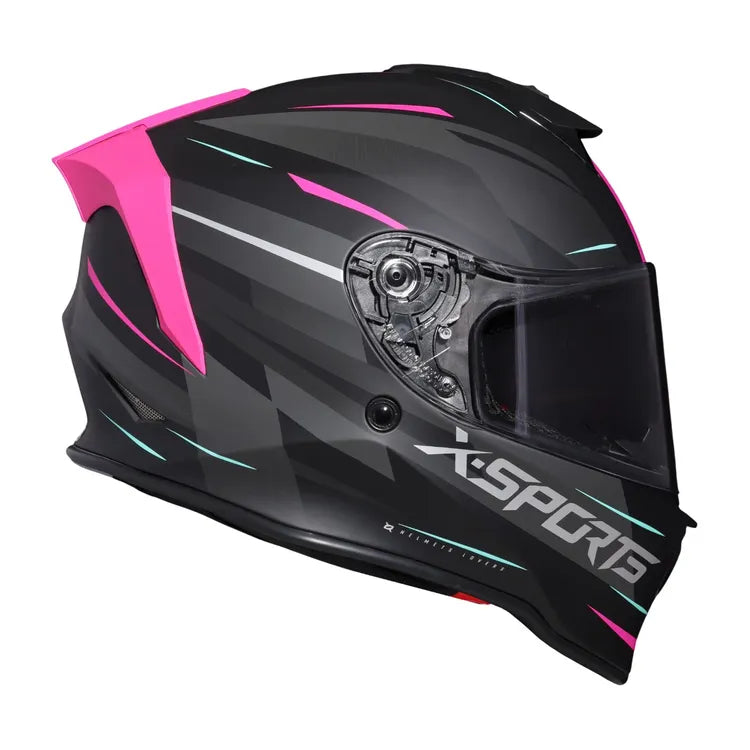 Casco Xsports V151 Kozmik Negro Rosado
