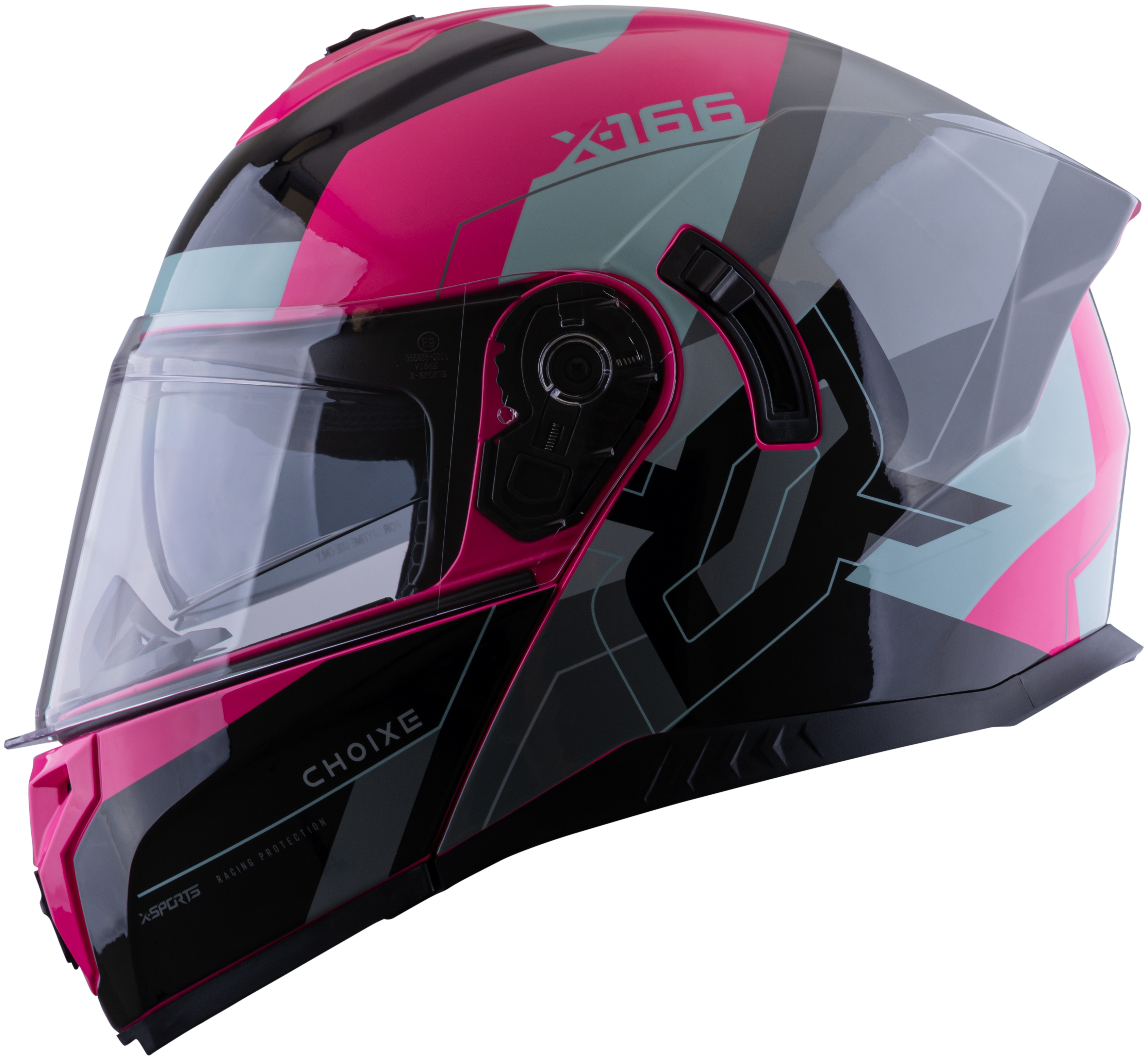 Casco XSPORTS 166 Choixe Gris Rosa brillante