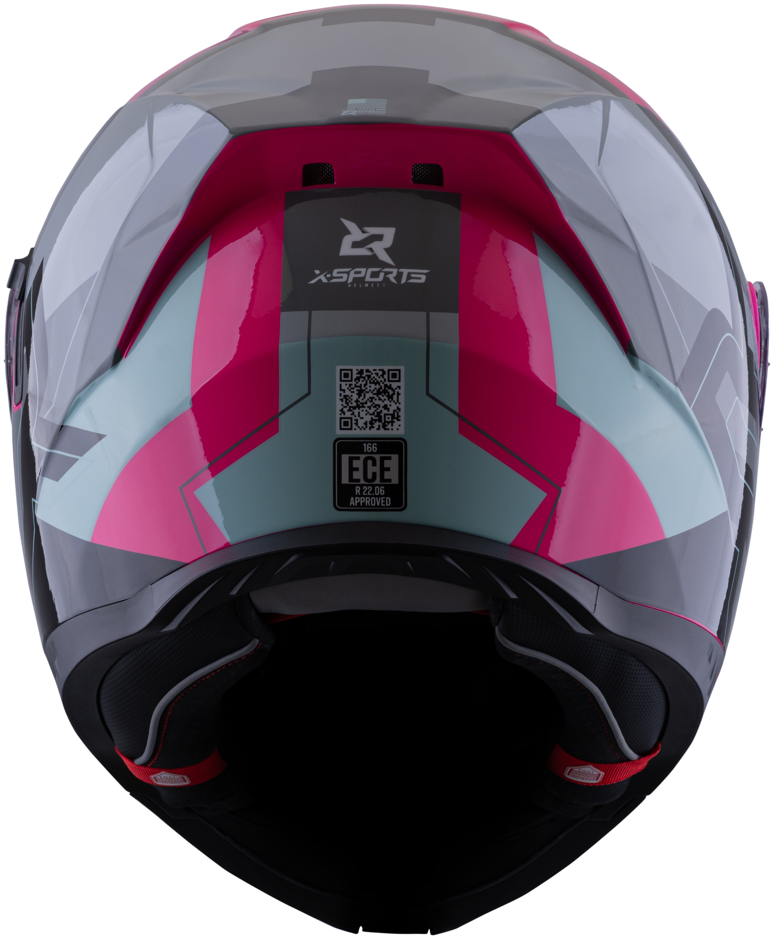 Casco XSPORTS 166 Choixe Gris Rosa brillante