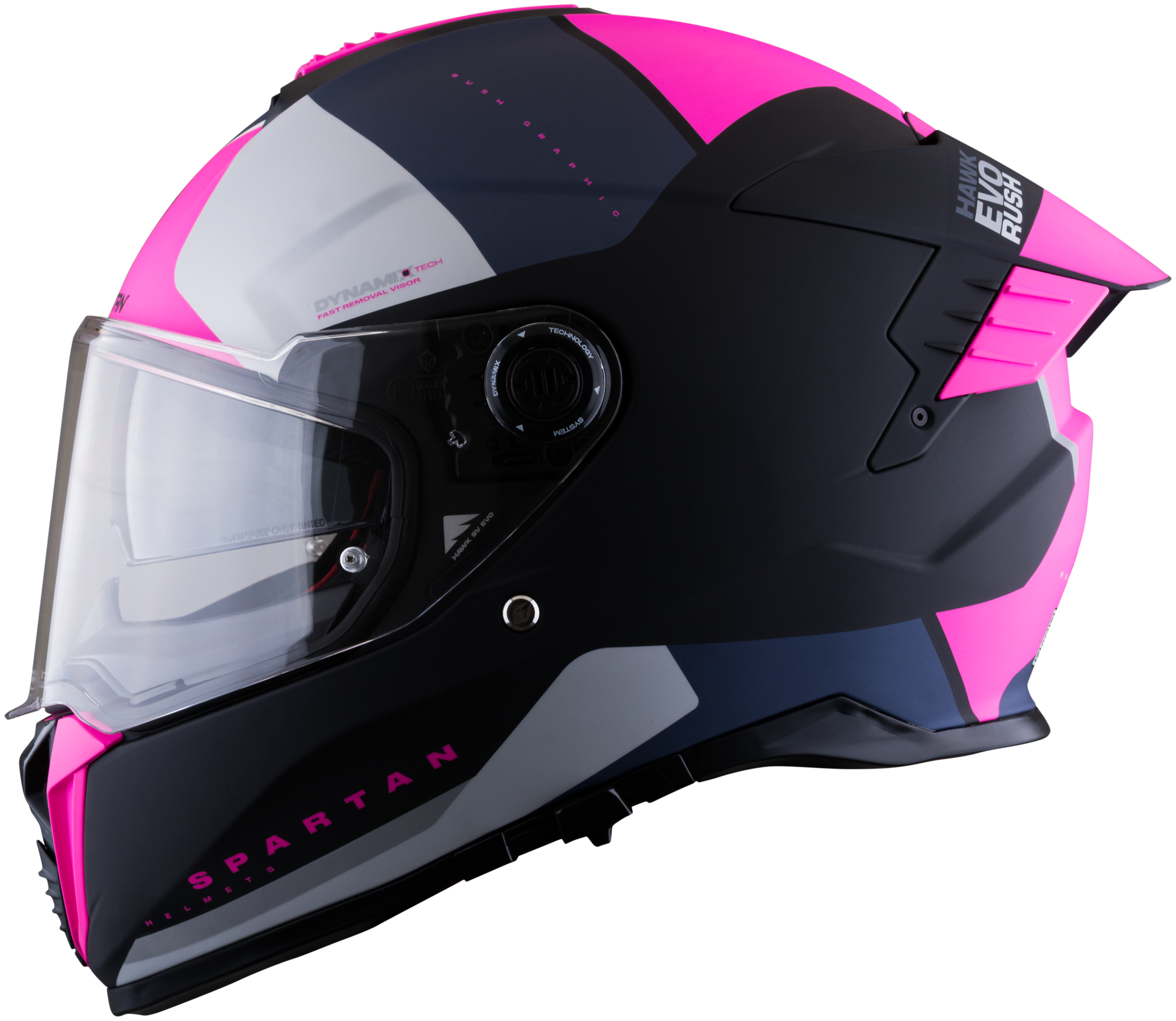 Casco SPARTAN Hawk Evo Rush Rosa Mate