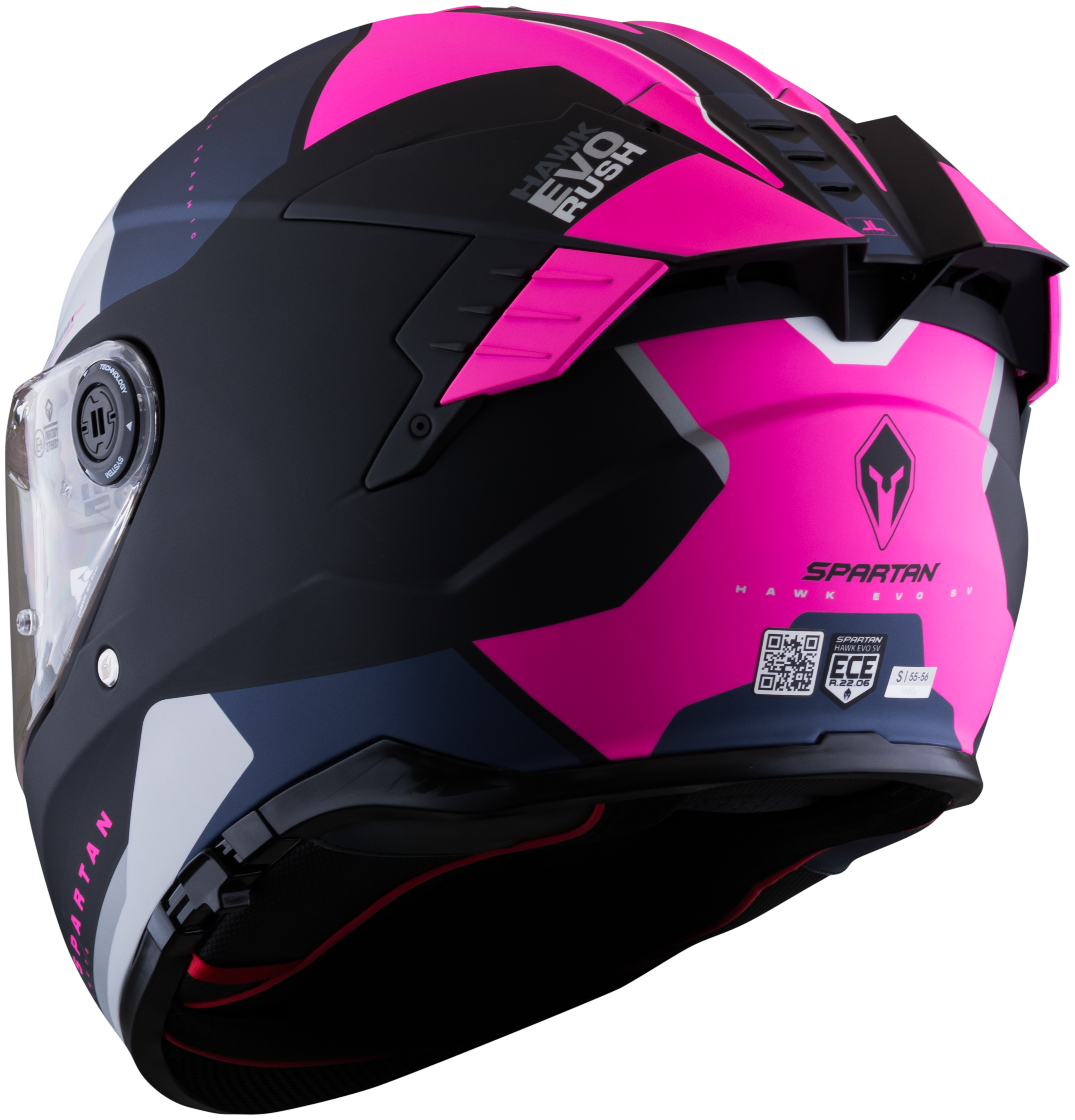 Casco SPARTAN Hawk Evo Rush Rosa Mate