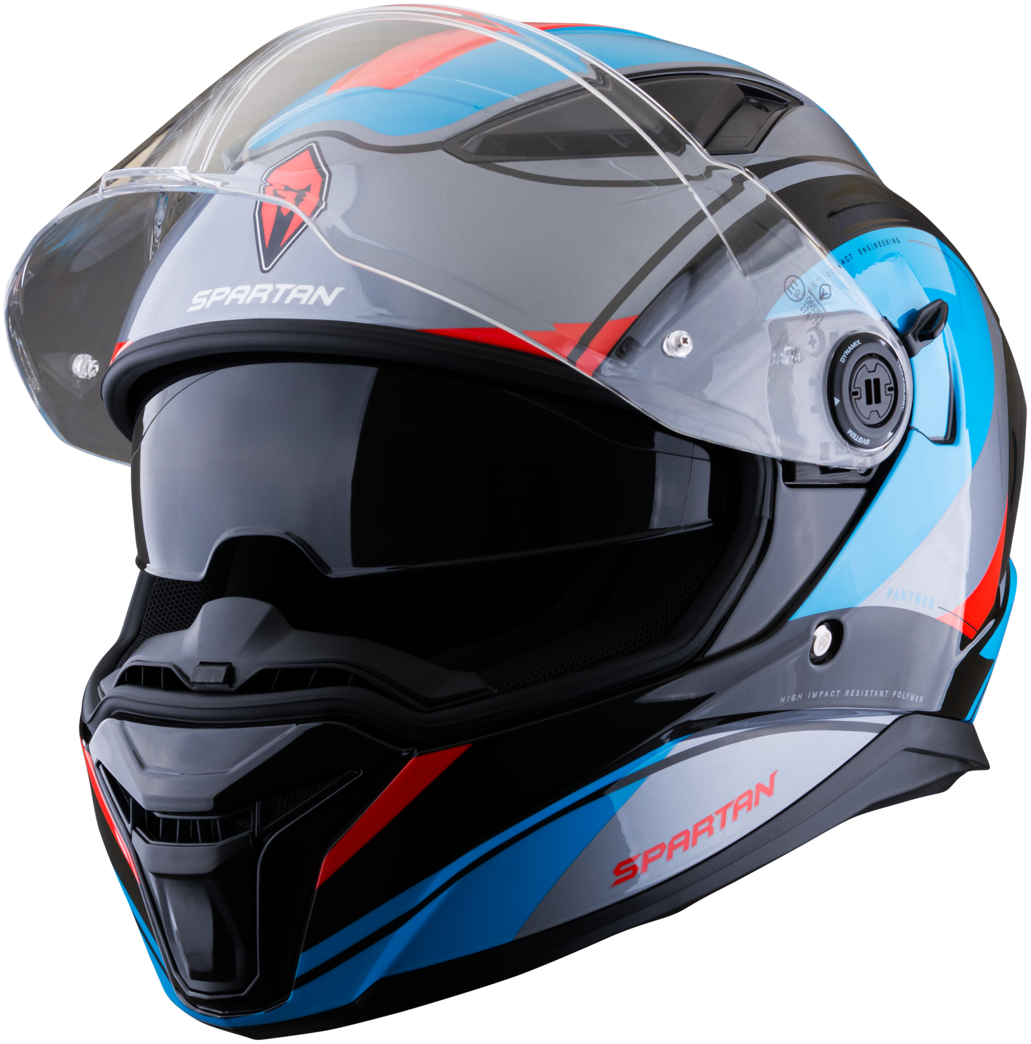 Casco SPARTAN Panther CV Negro Azul