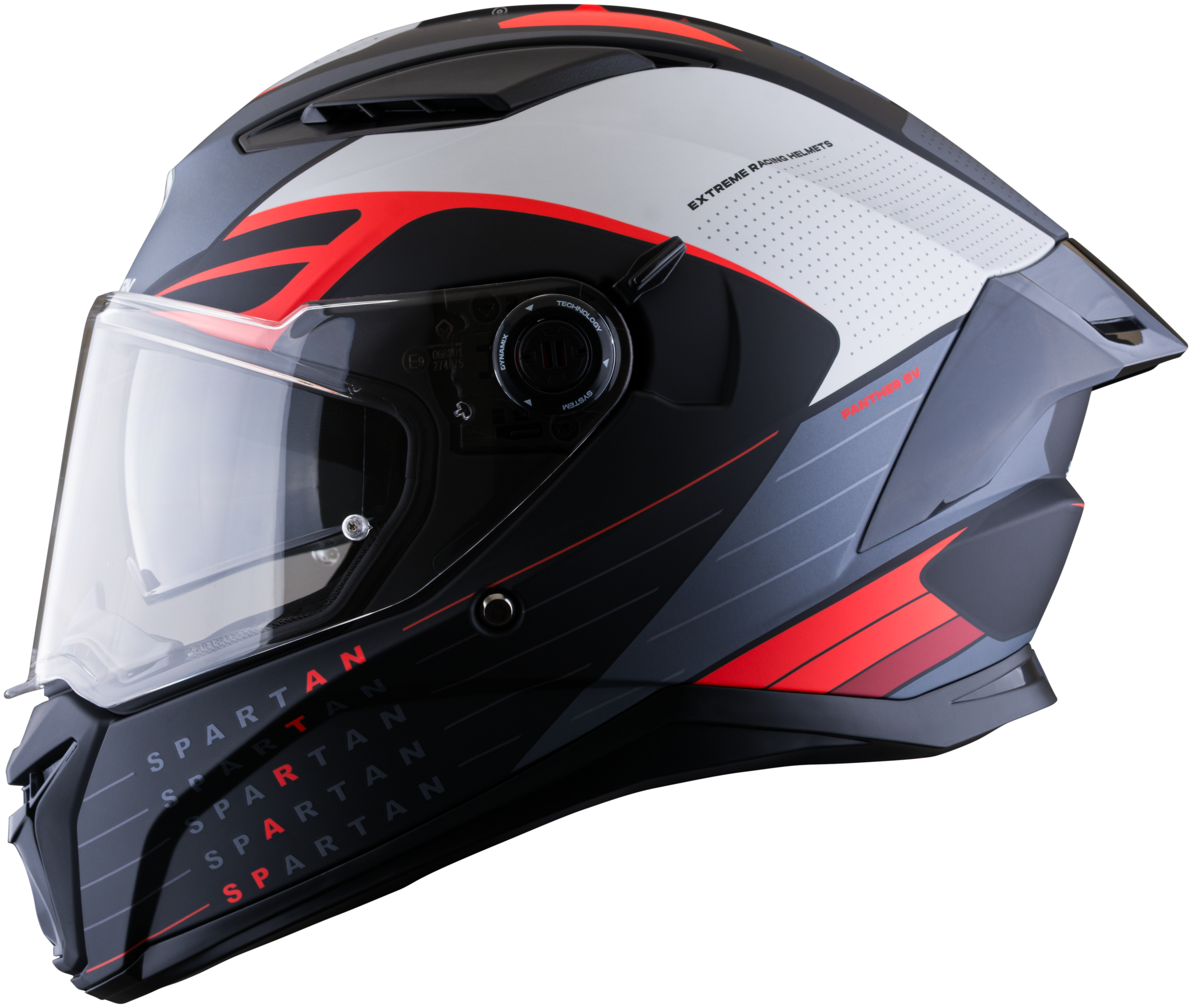 Casco SPARTAN Panther Dimension Negro Rojo
