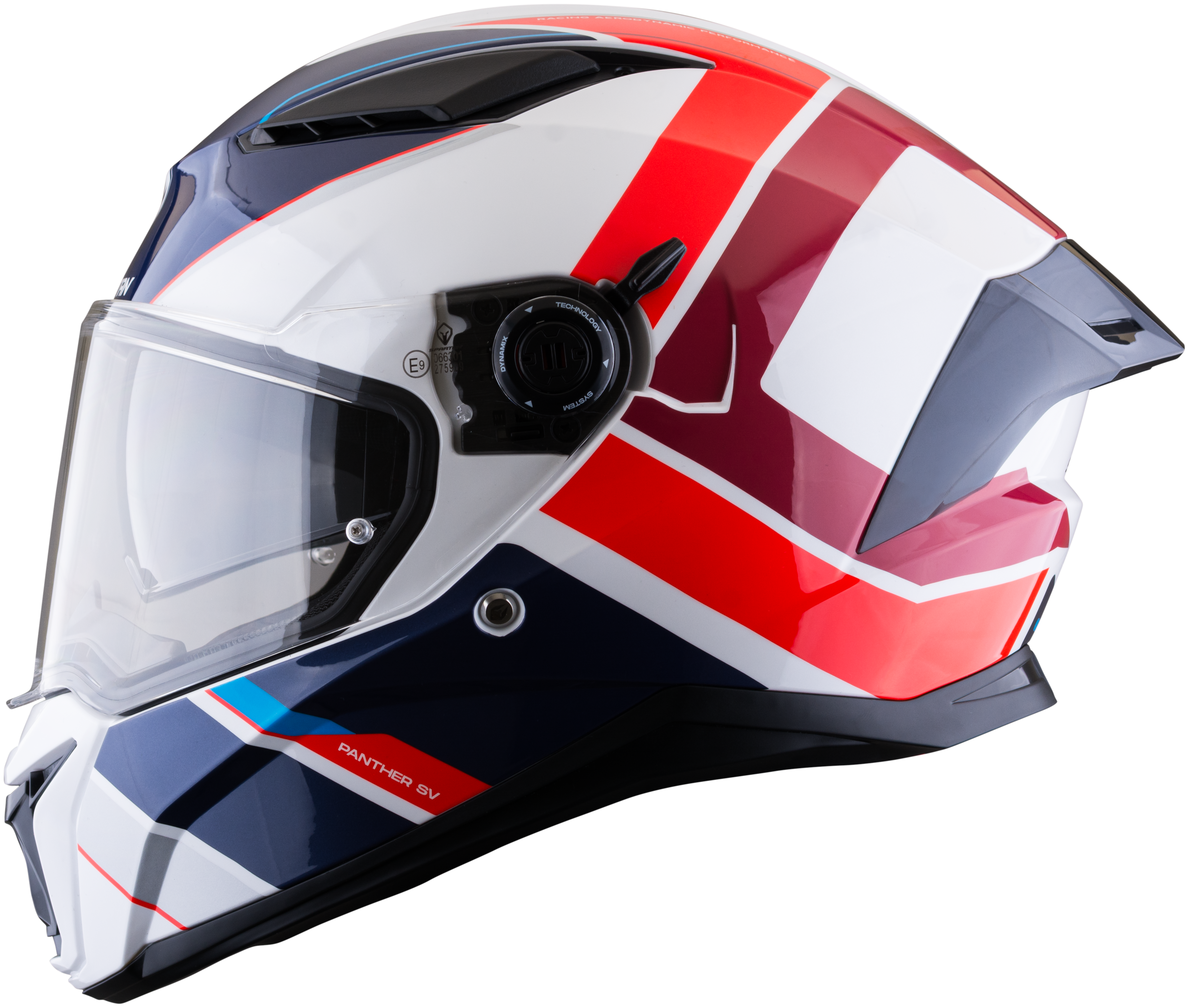 Casco SPARTAN Panther Valve Blanco Rojo