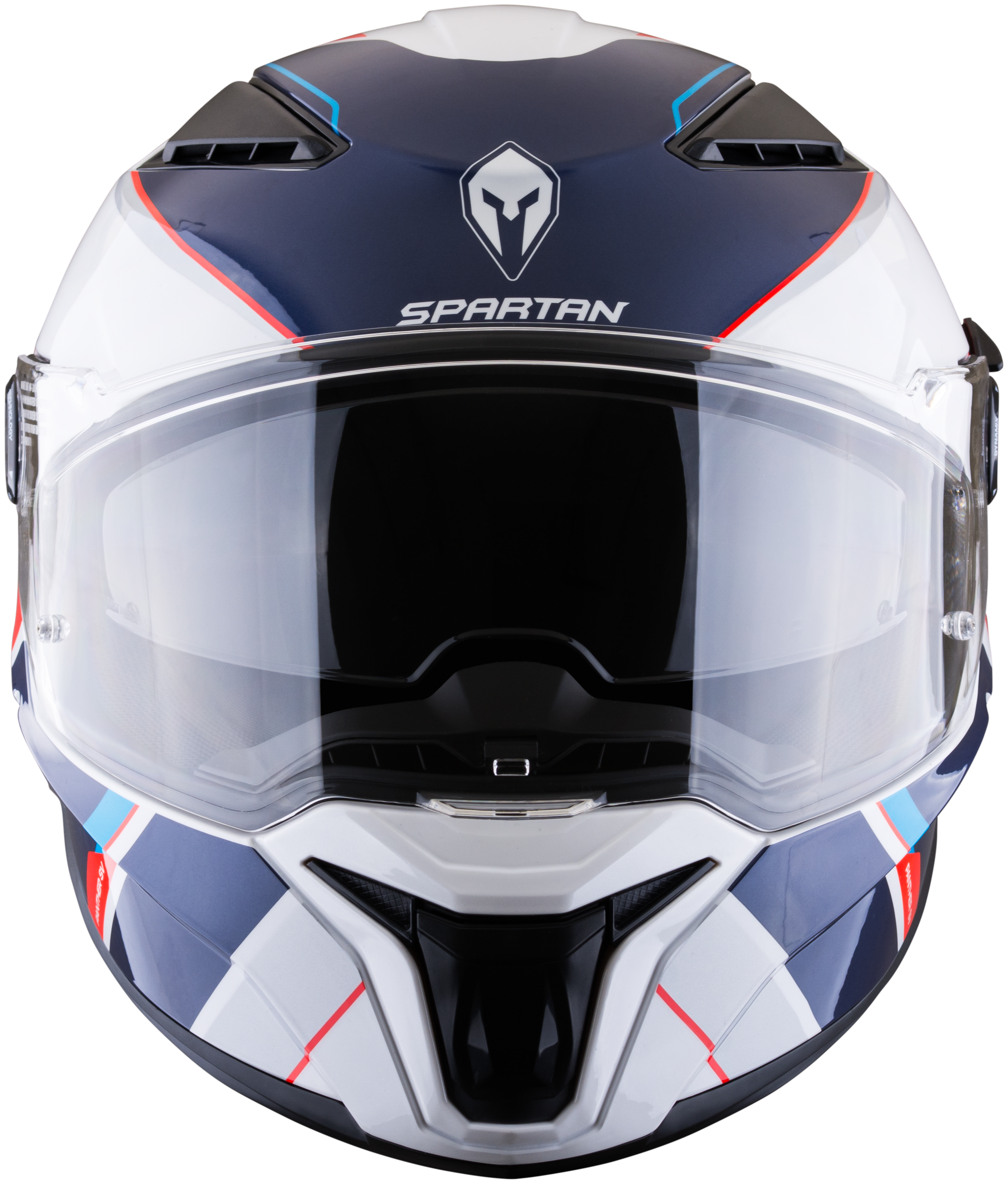 Casco SPARTAN Panther Valve Blanco Rojo