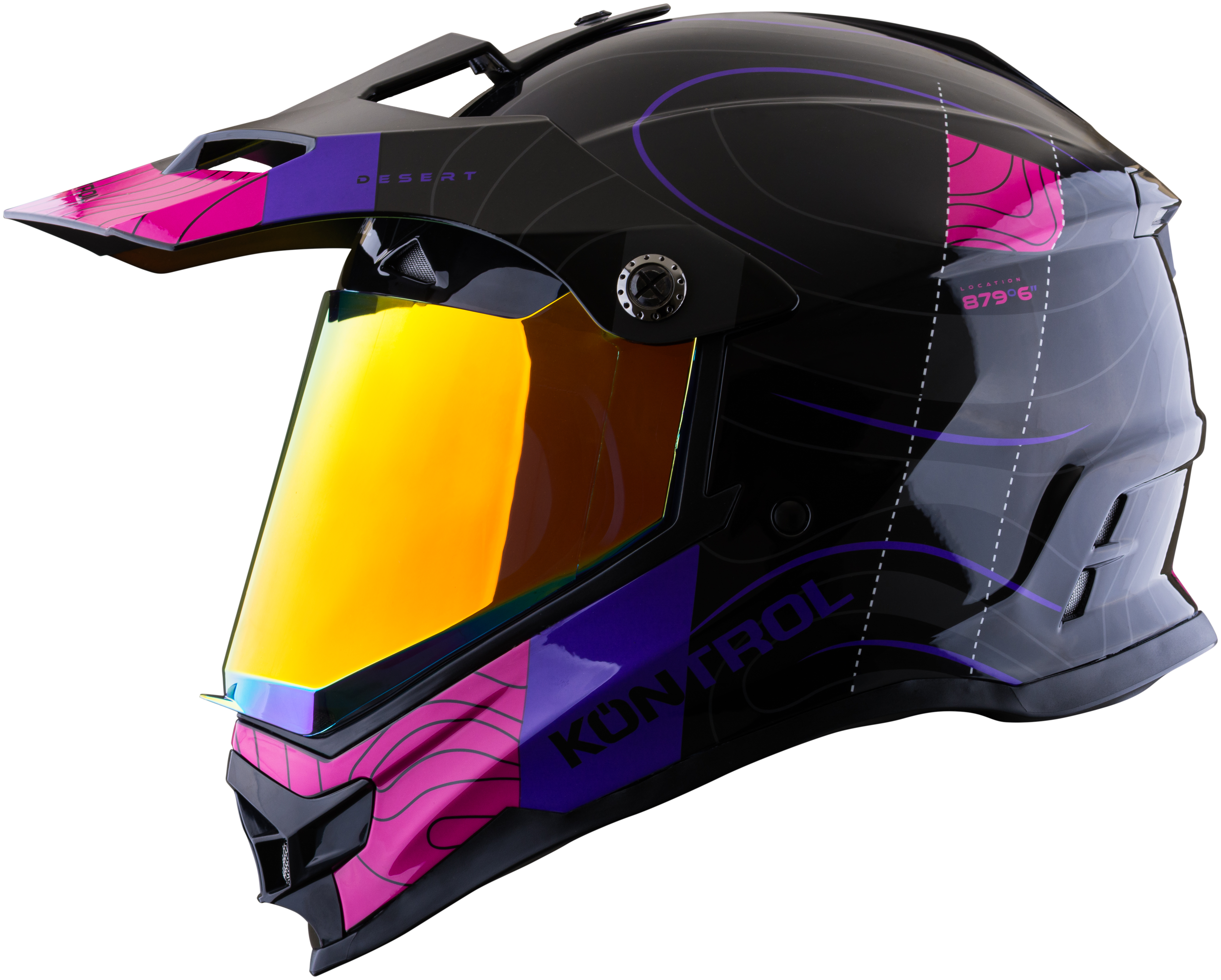Casco KONTROL 819-6 Desert Morado Rosa