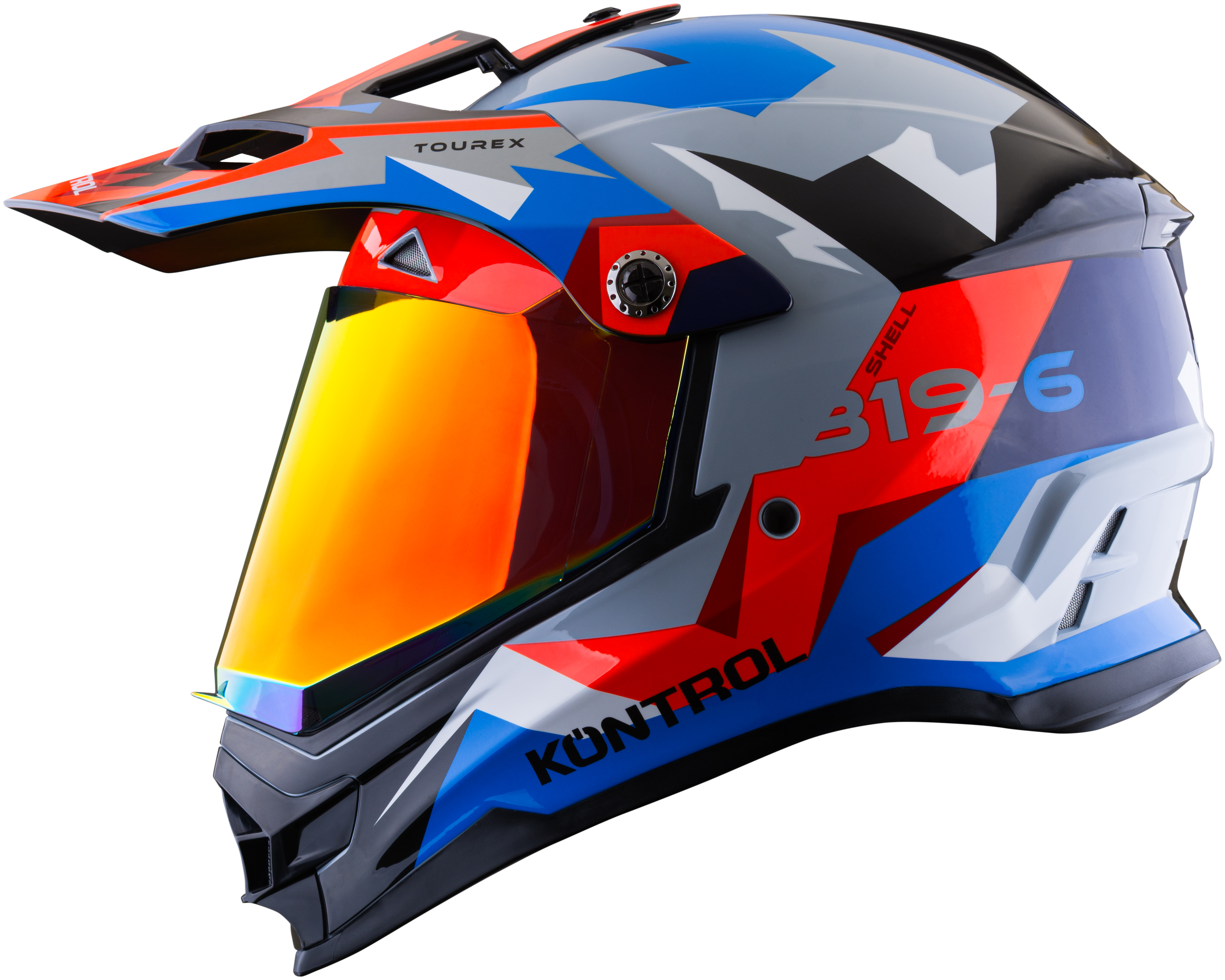 Casco KONTROL 819-6 Tourex Gris Rojo