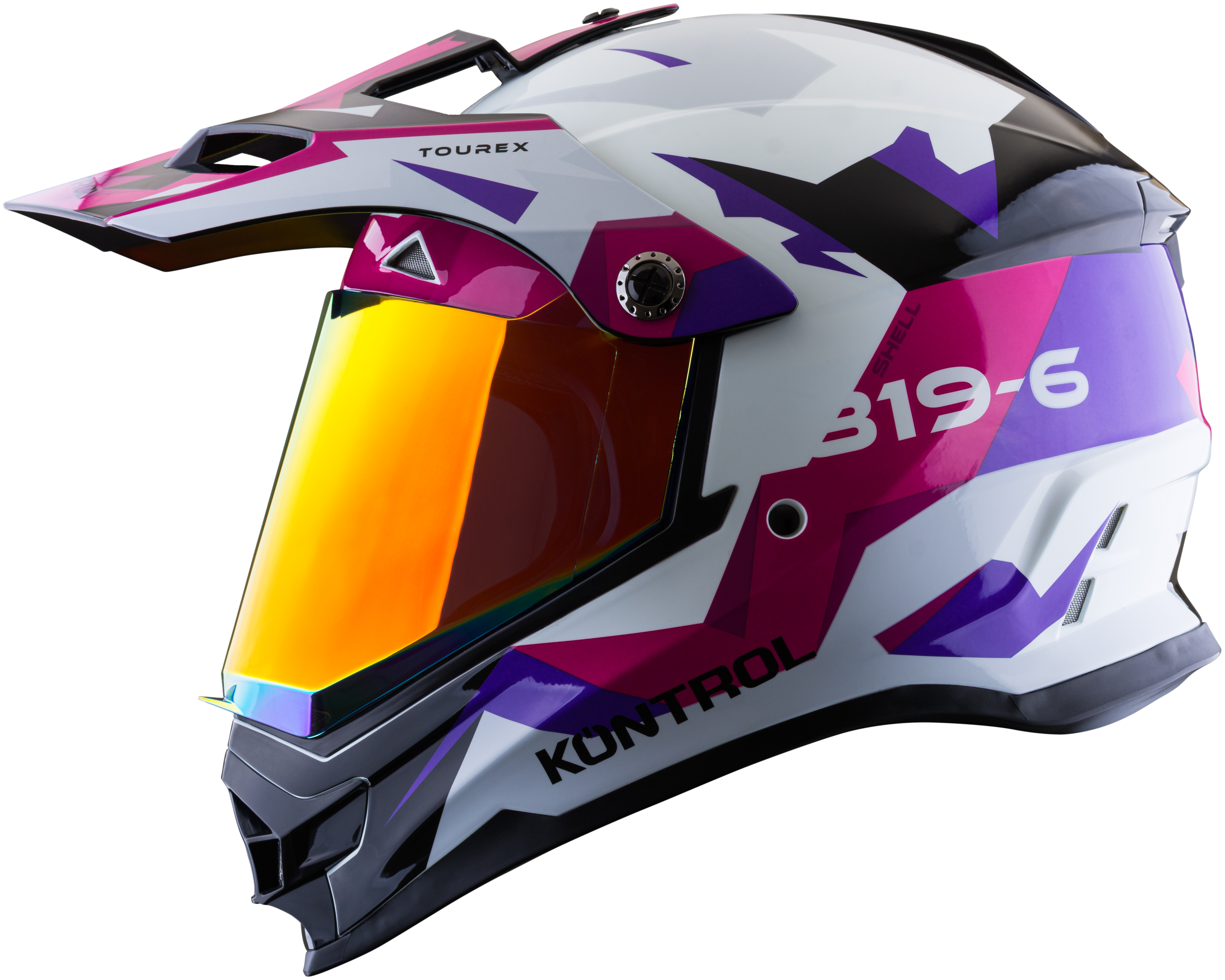 Casco KONTROL 819-6 Tourex Blanco Rosa