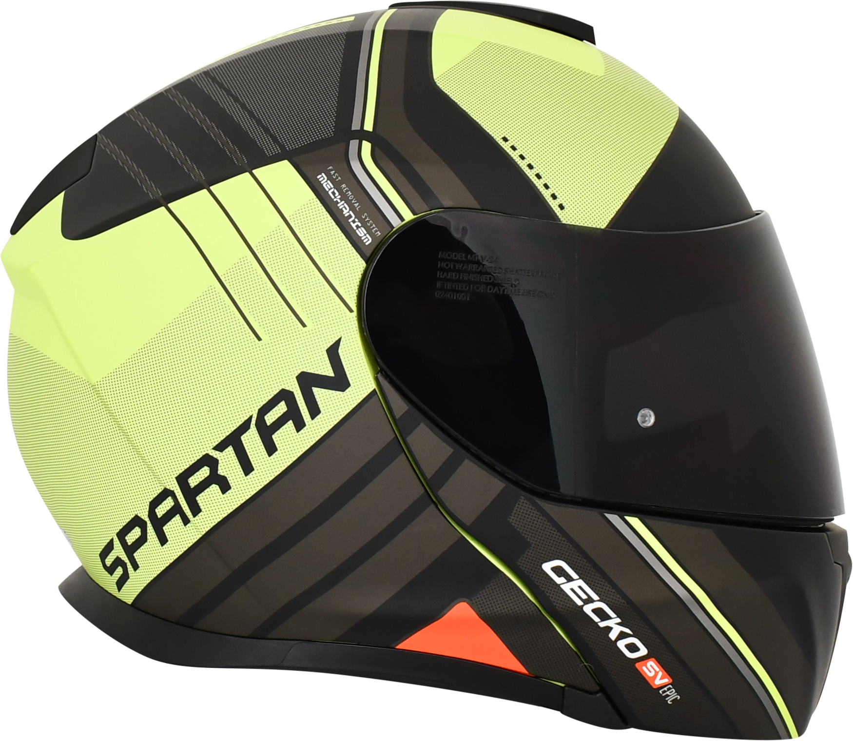 Casco Spartan Gecko Epic Gris Amarillo