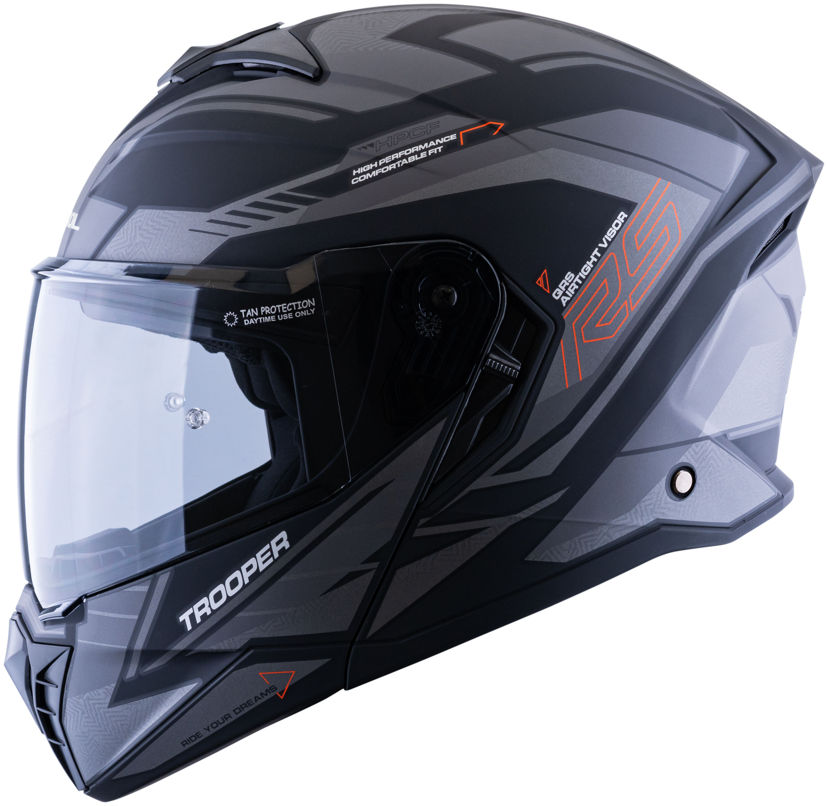 Casco KONTROL Trooper RS Gris Rojo