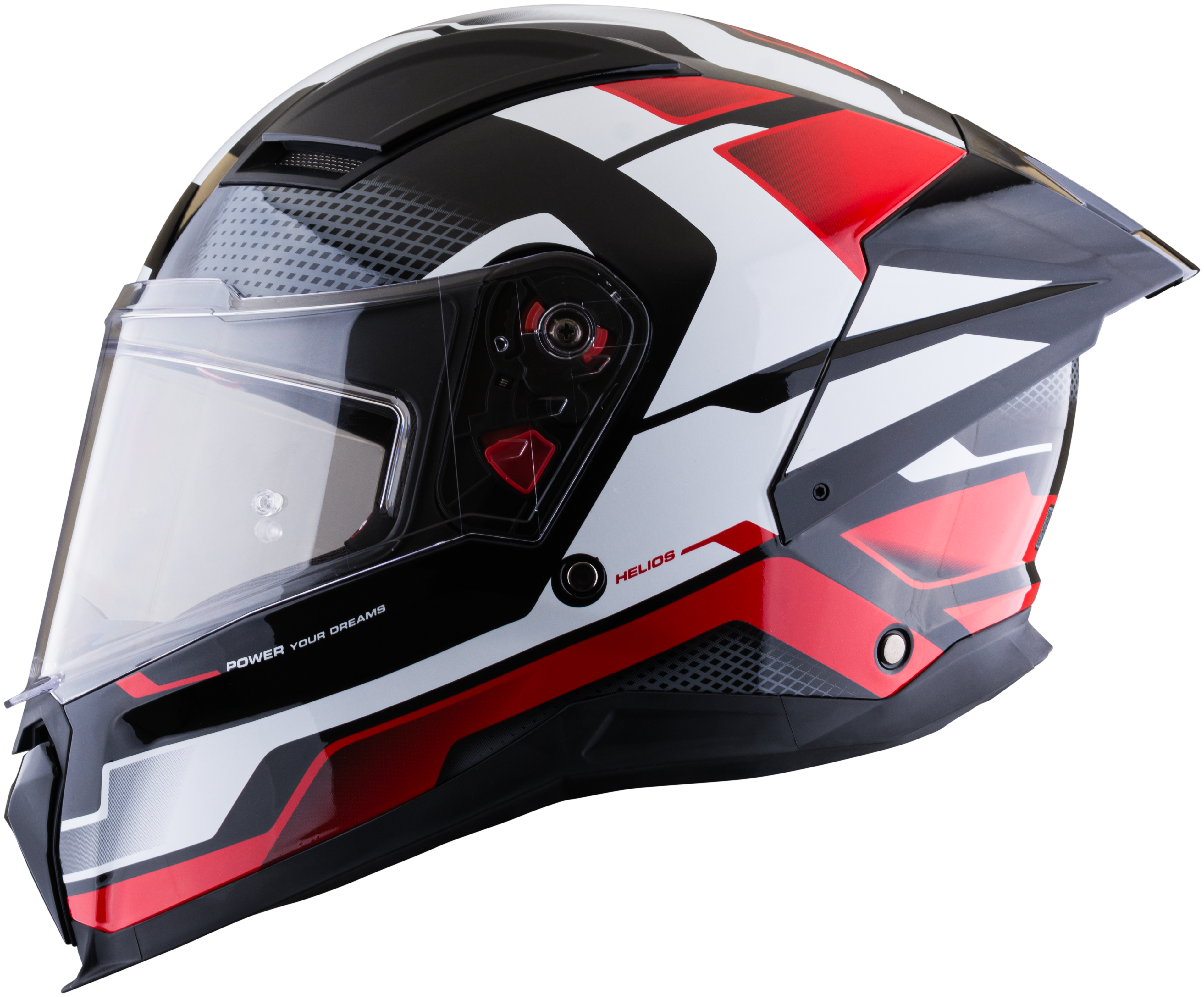 Casco XSPORTS Helios Asphalt Negro Rojo Blanco