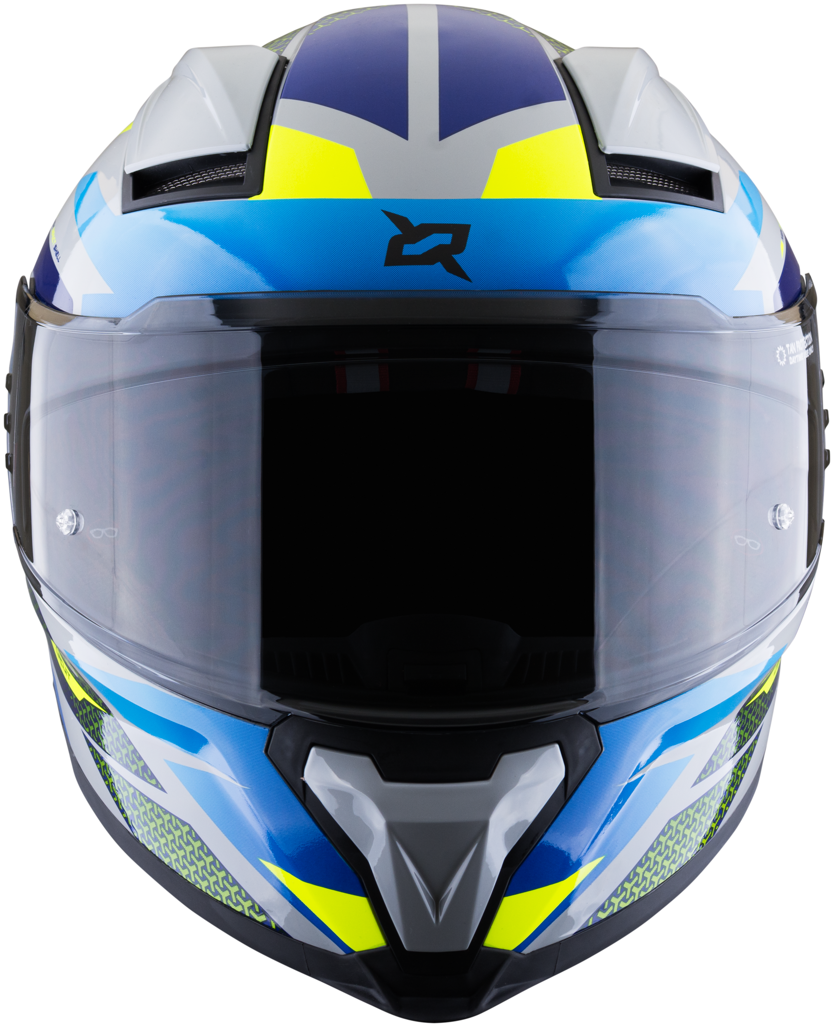Casco XSPORTS Helios Circuit Gris Azul Amarillo