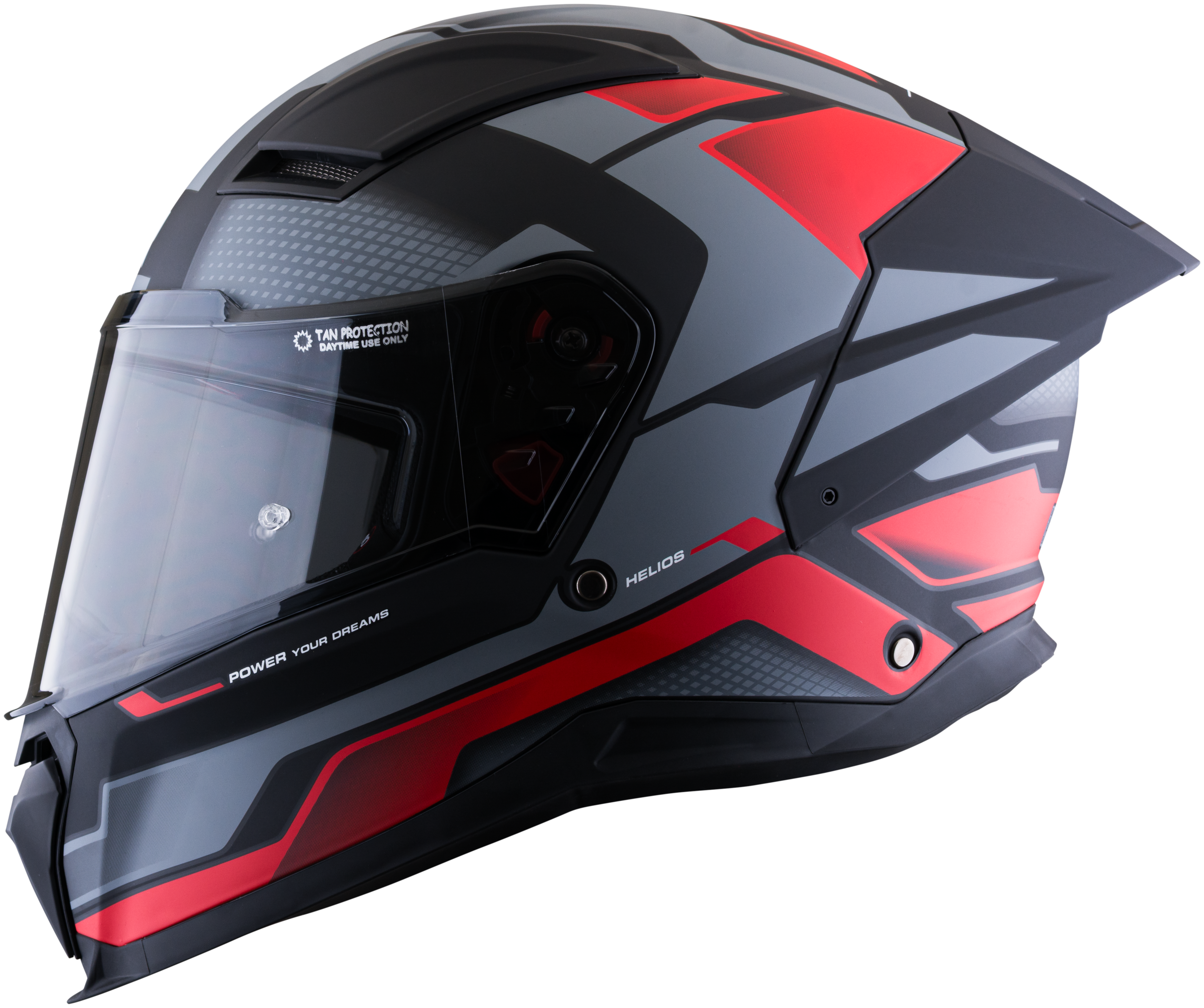 Casco XSPORTS Helios Asphalt Negro Rojo