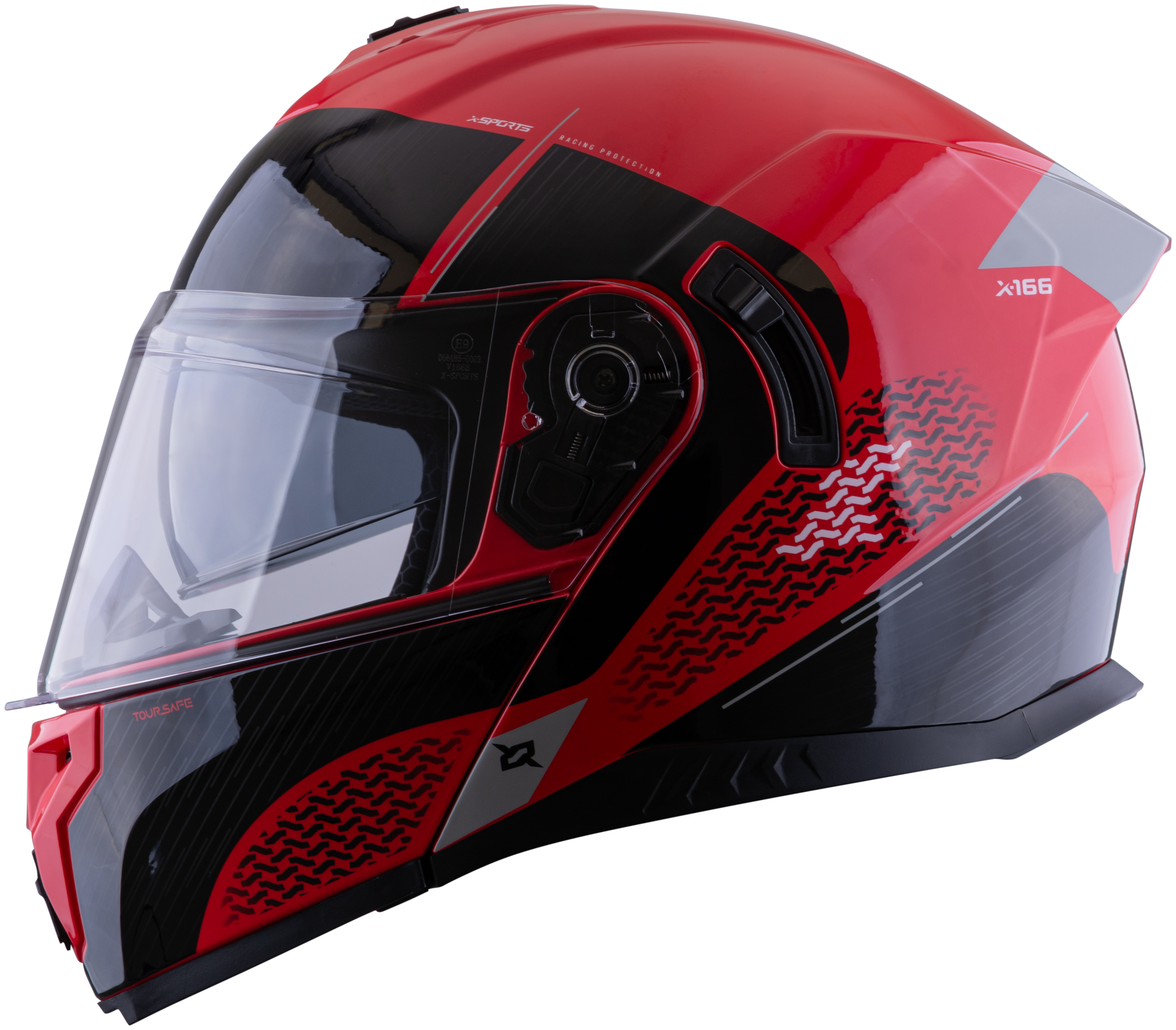 Casco XSPORTS 166 Toursafe Rojo Brillante