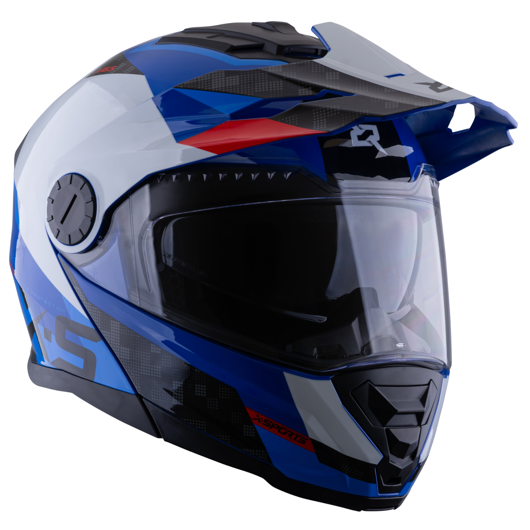 Casco Xsports X-165 Amptop Azul Rojo Brillante