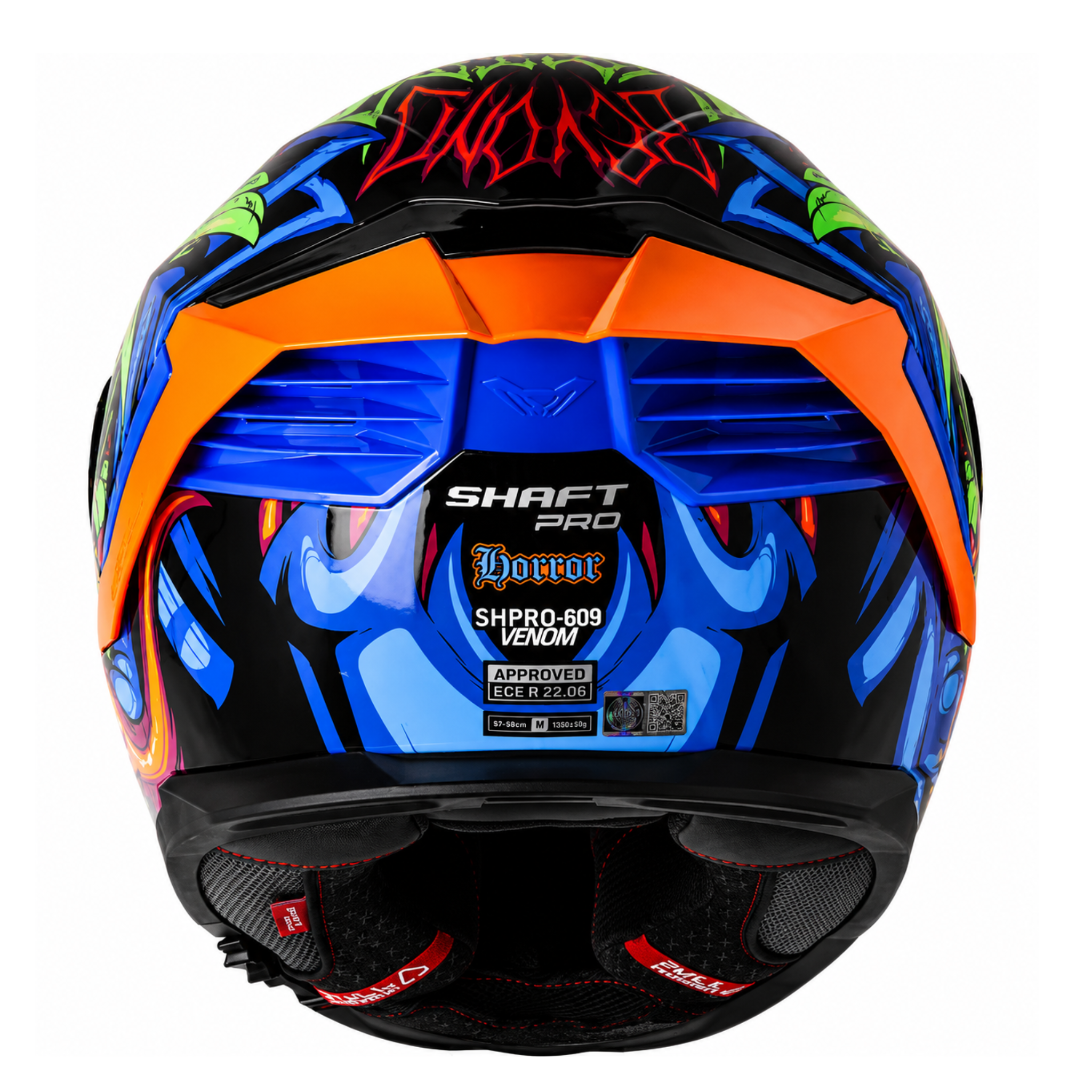Casco SHAFT PRO 609 Venom Horror Negro Azul
