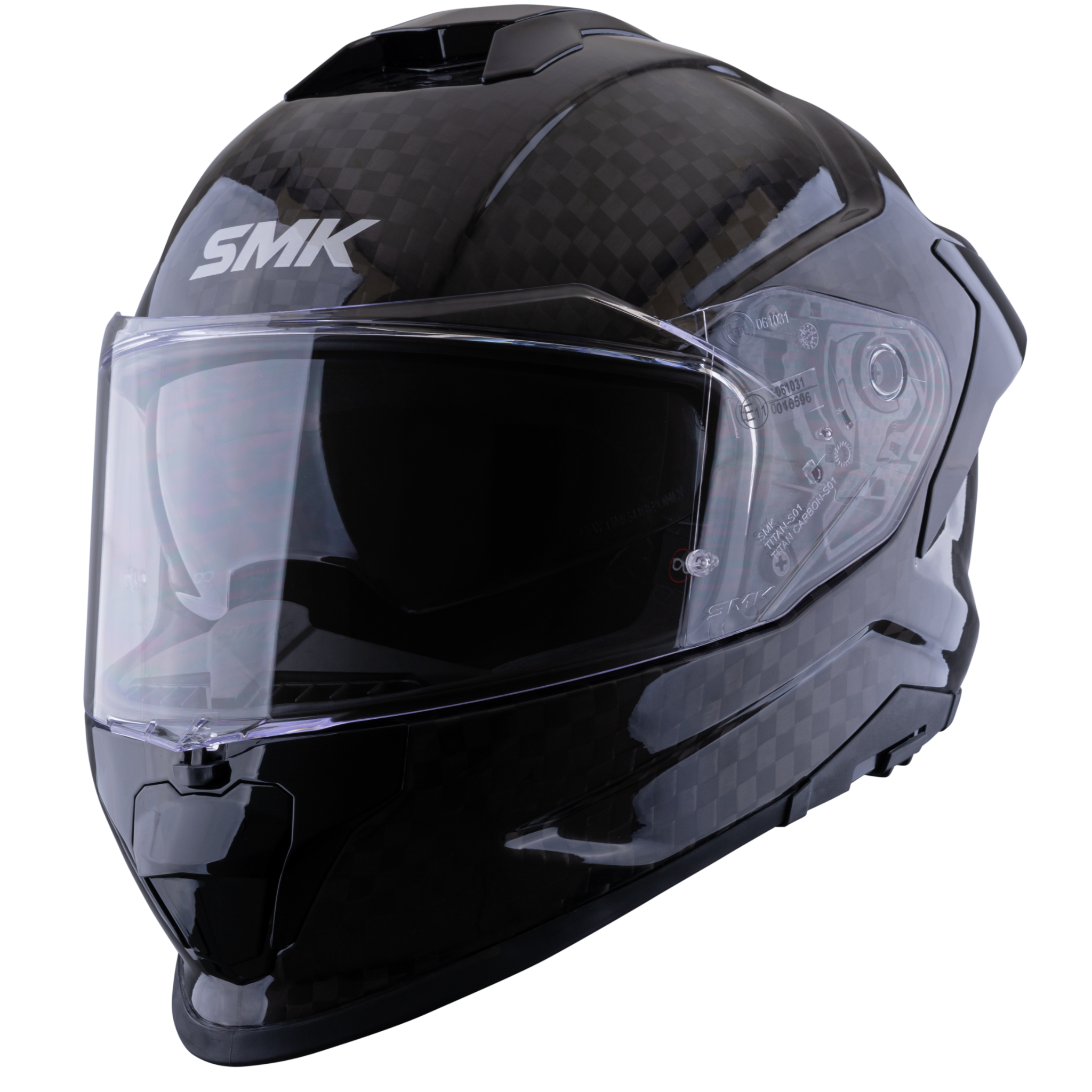 Casco SMK Titan Carbon Negro Brillante