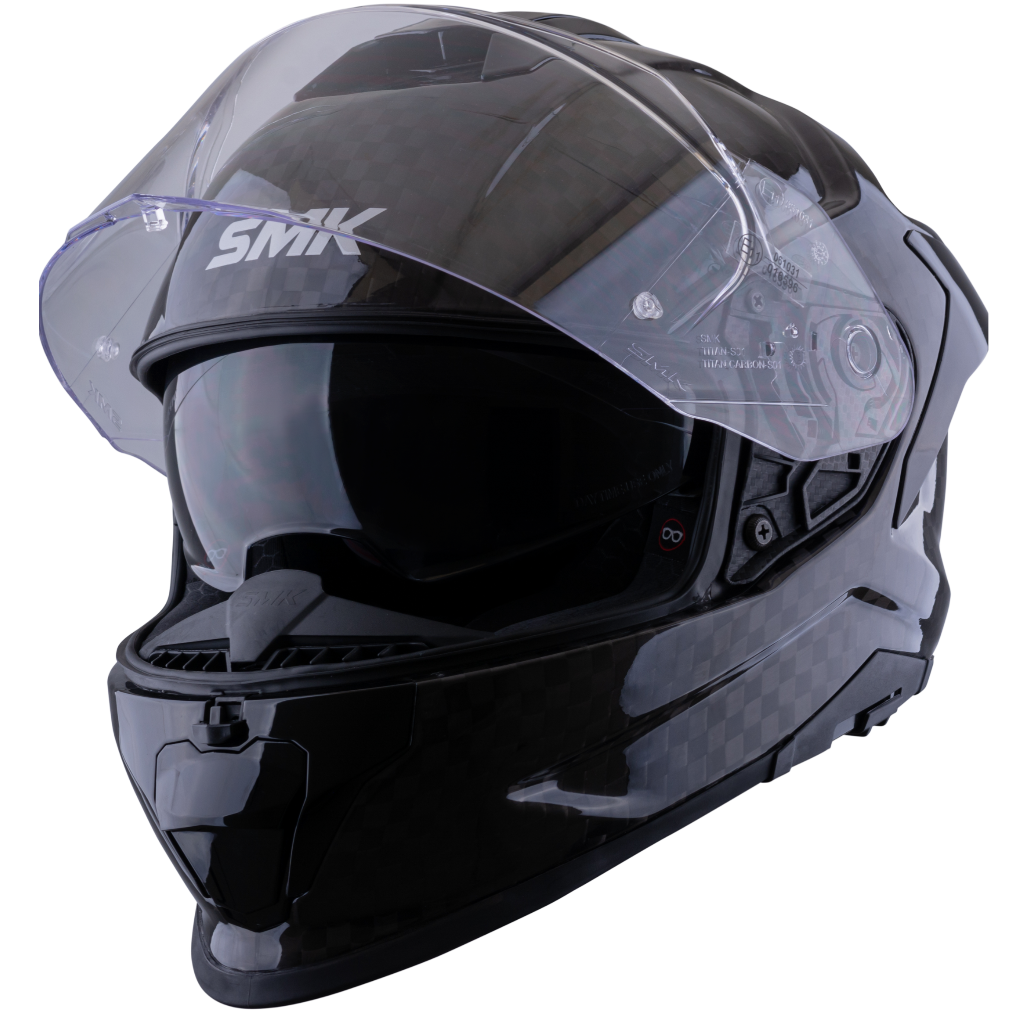 Casco SMK Titan Carbon Negro Brillante