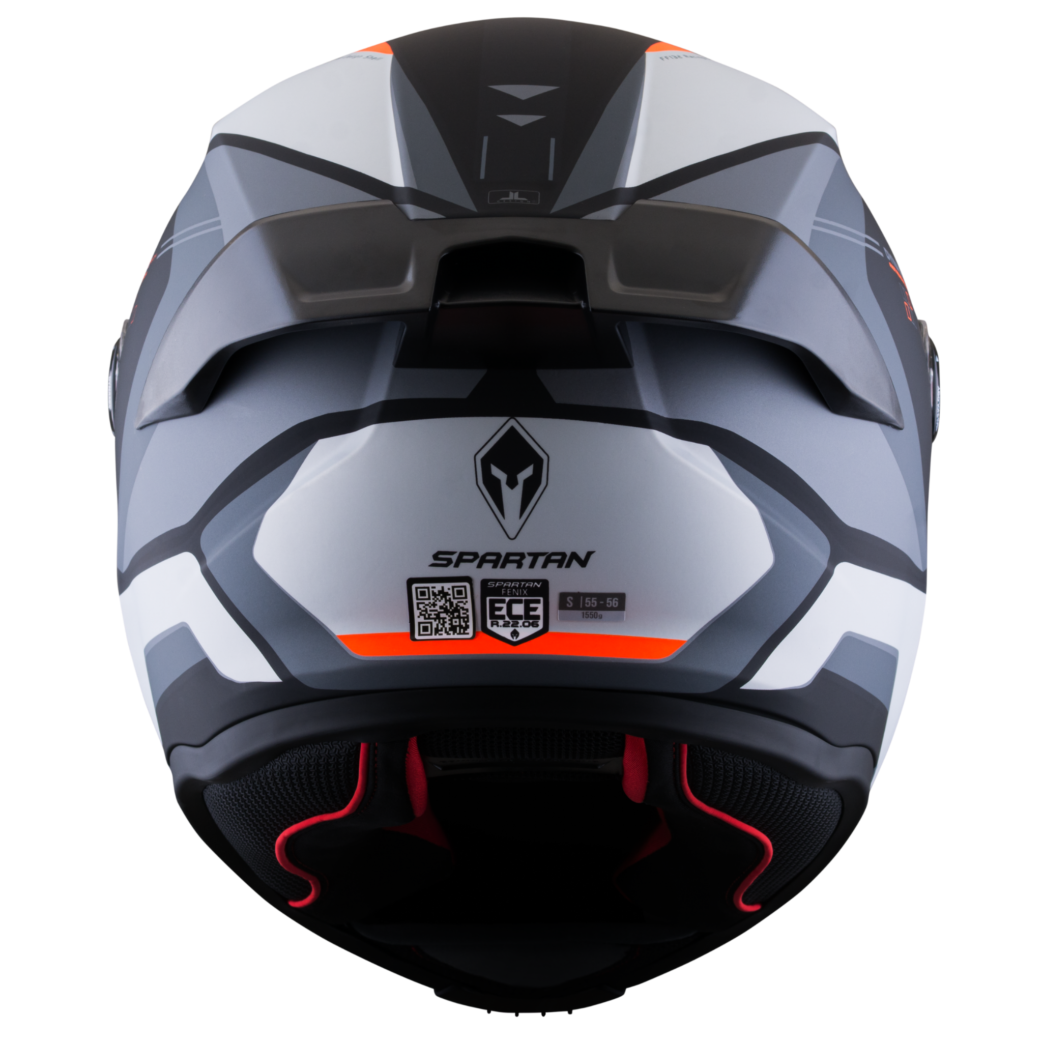 Casco SPARTAN Fenix Turb Negro Gris Naranja