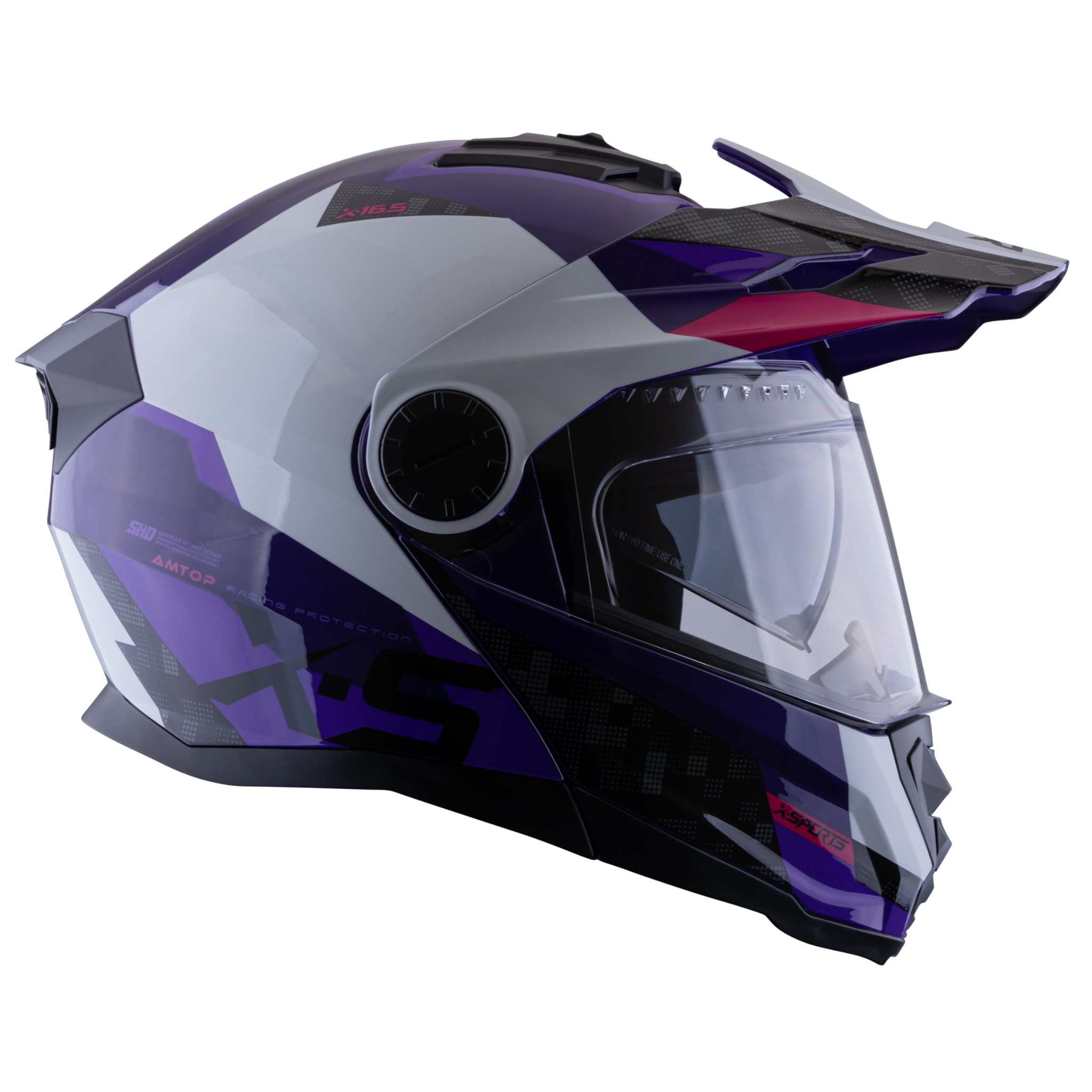 Casco XSPORTS X-165 Amptop Gris Morado