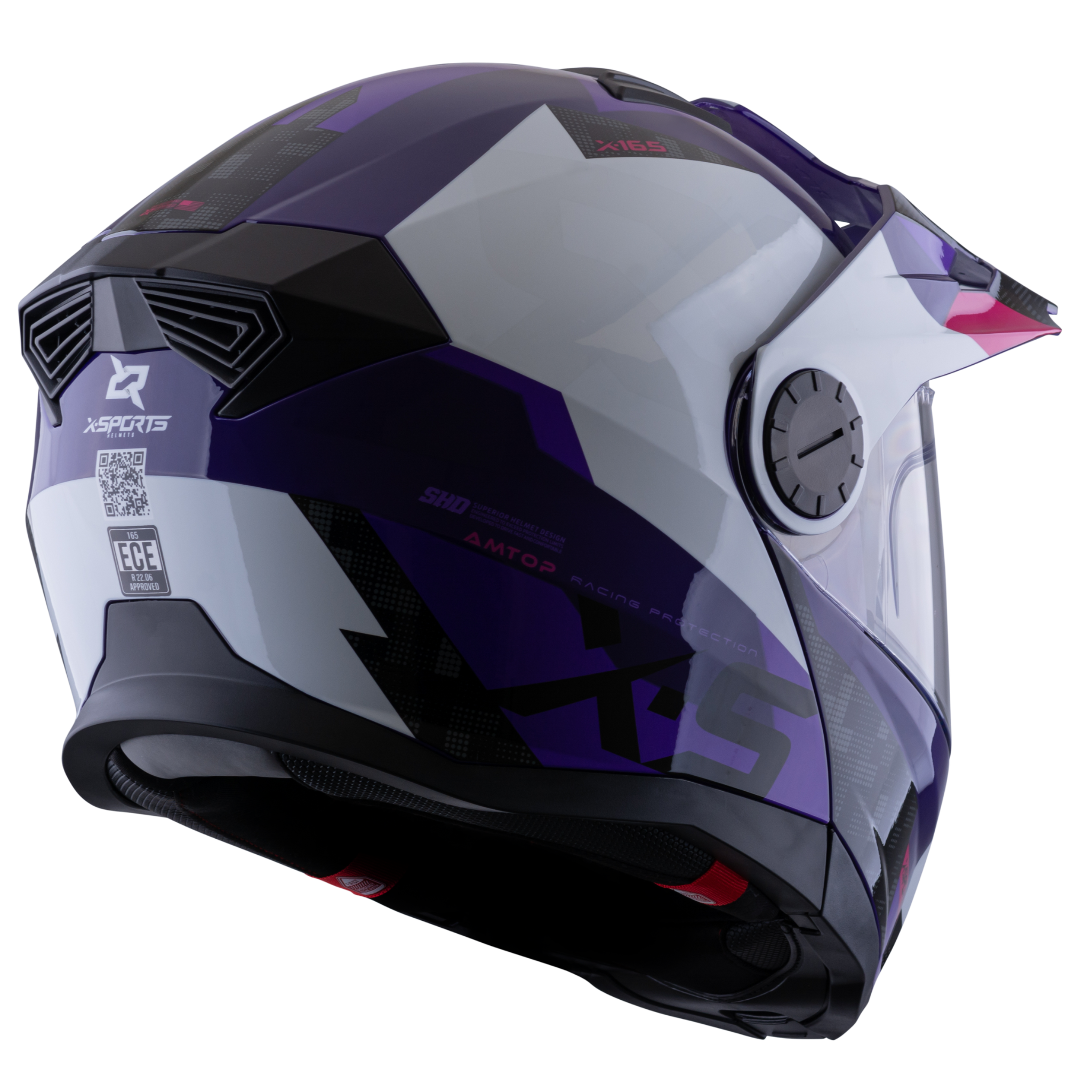 Casco XSPORTS X-165 Amptop Gris Morado