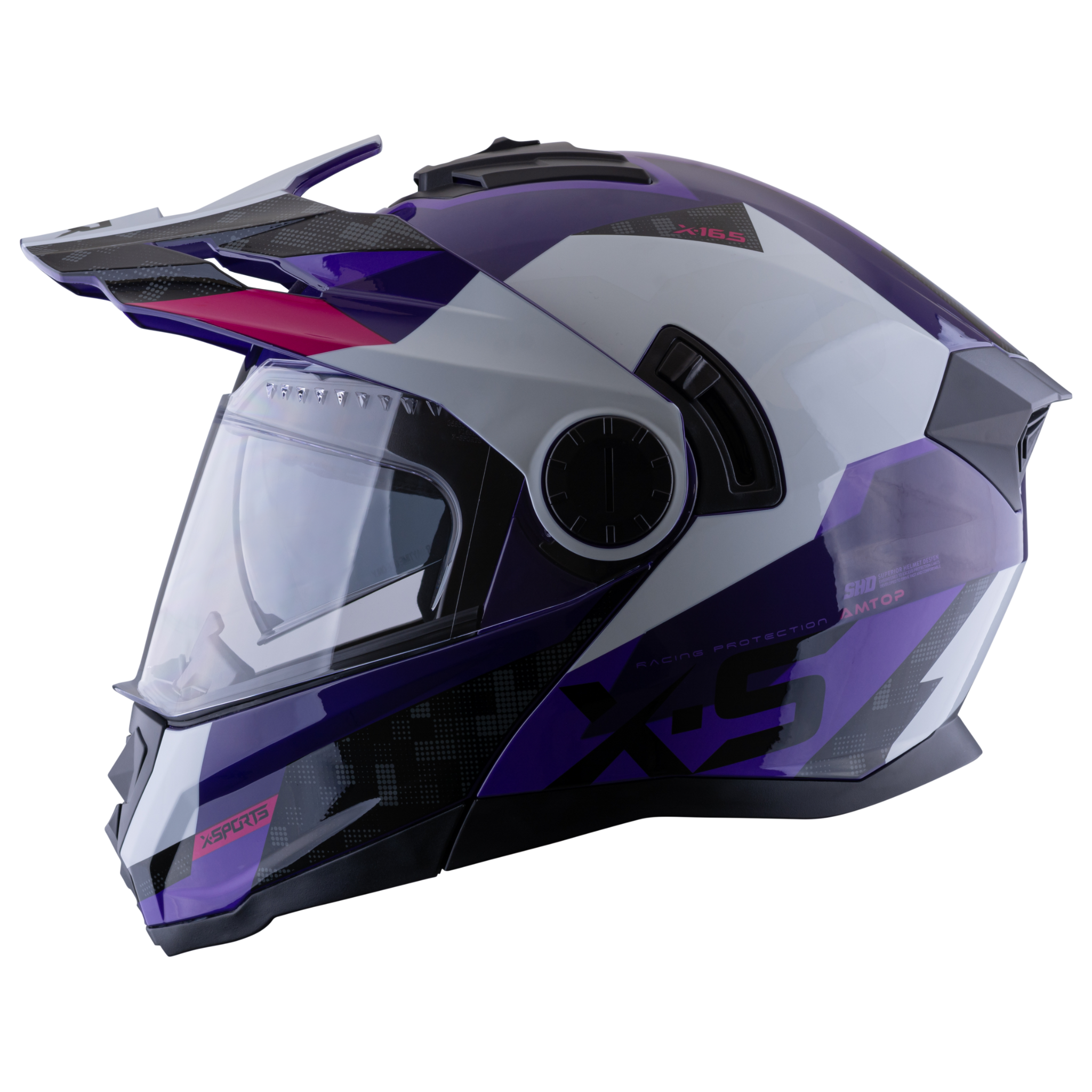 Casco XSPORTS X-165 Amptop Gris Morado
