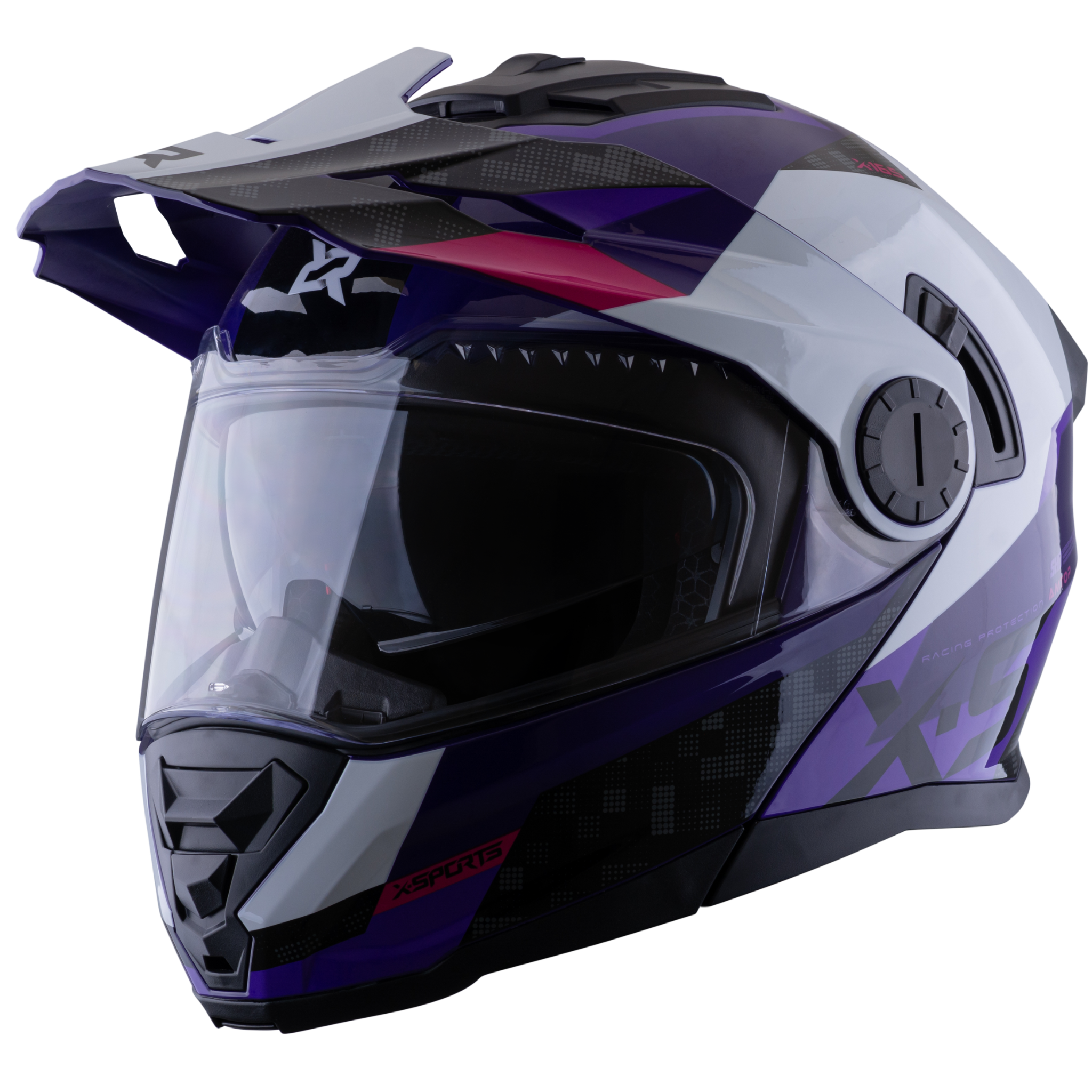Casco XSPORTS X-165 Amptop Gris Morado