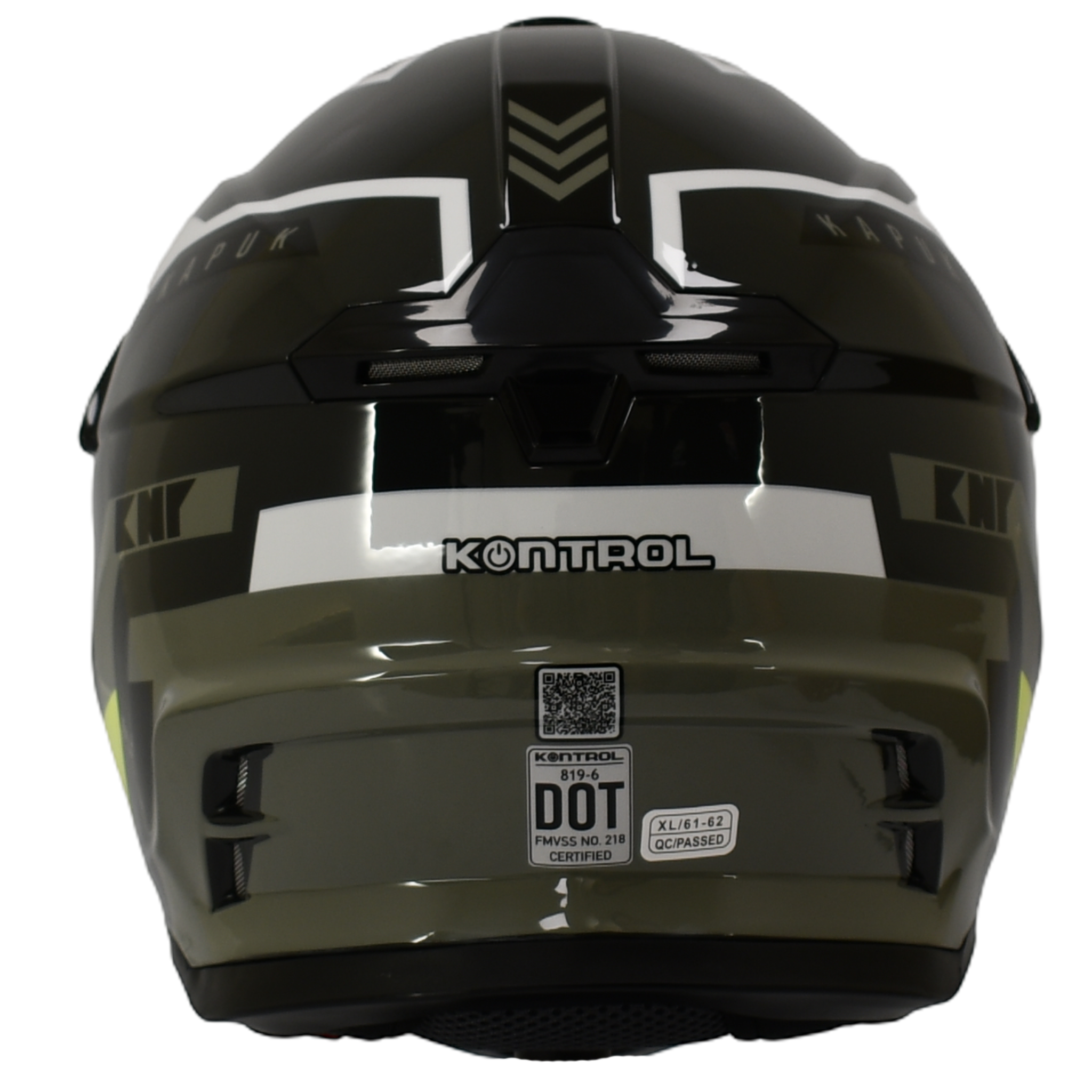 Casco Kontrol 819-6 Kapuk Negro Verde