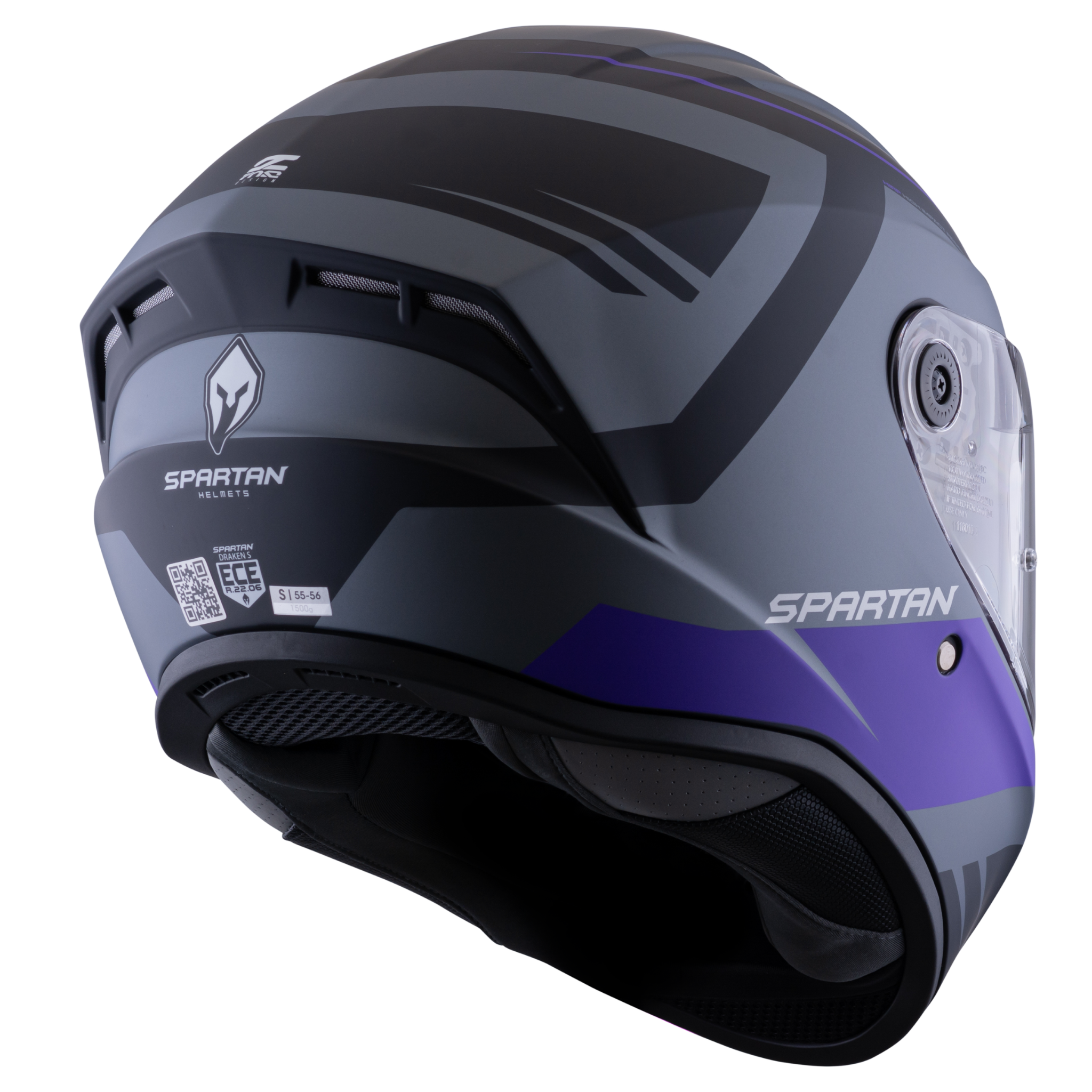 Casco Spartan Draken Aircraft Gris Morado