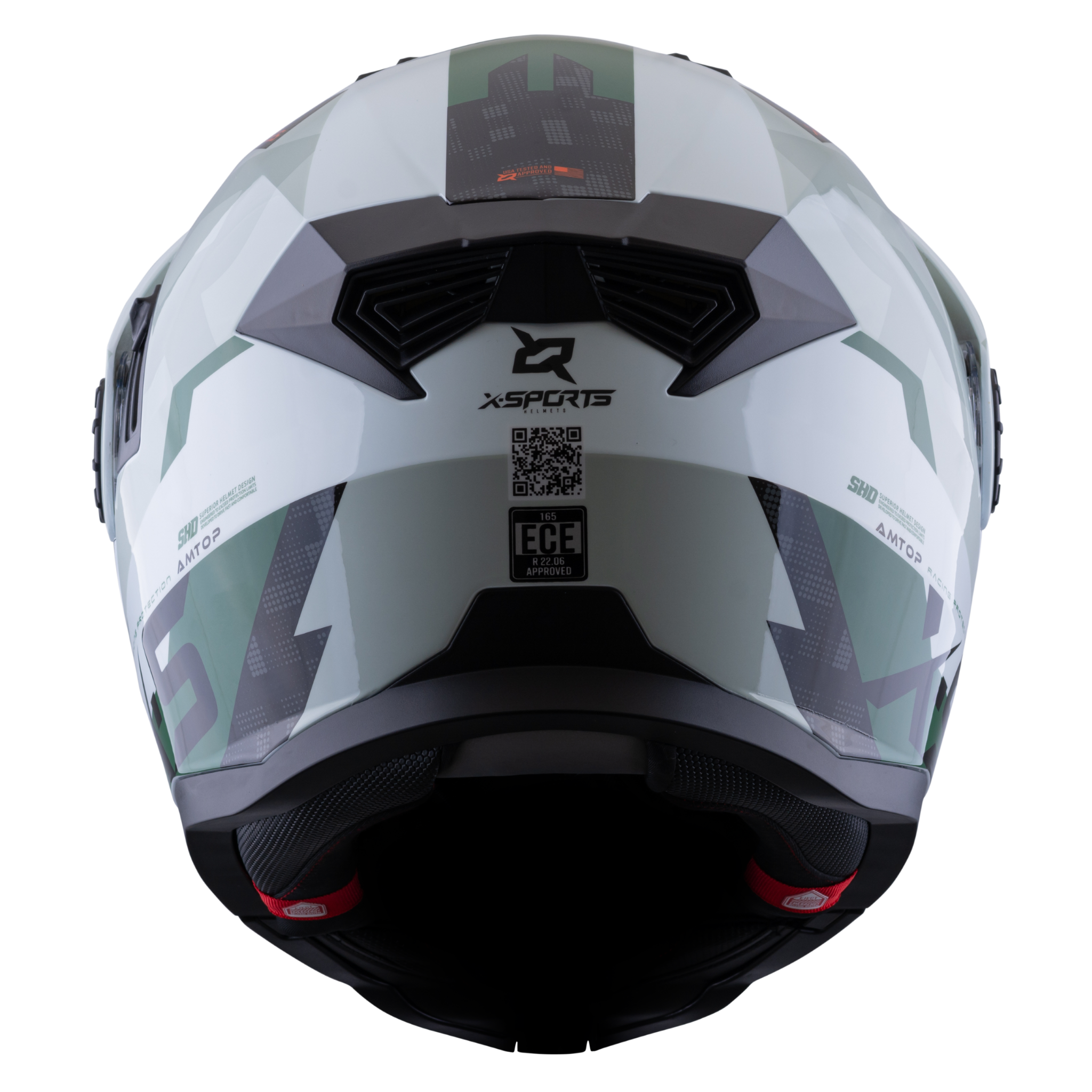 Casco xsports X165 Amptop Gris Naranja Brillante