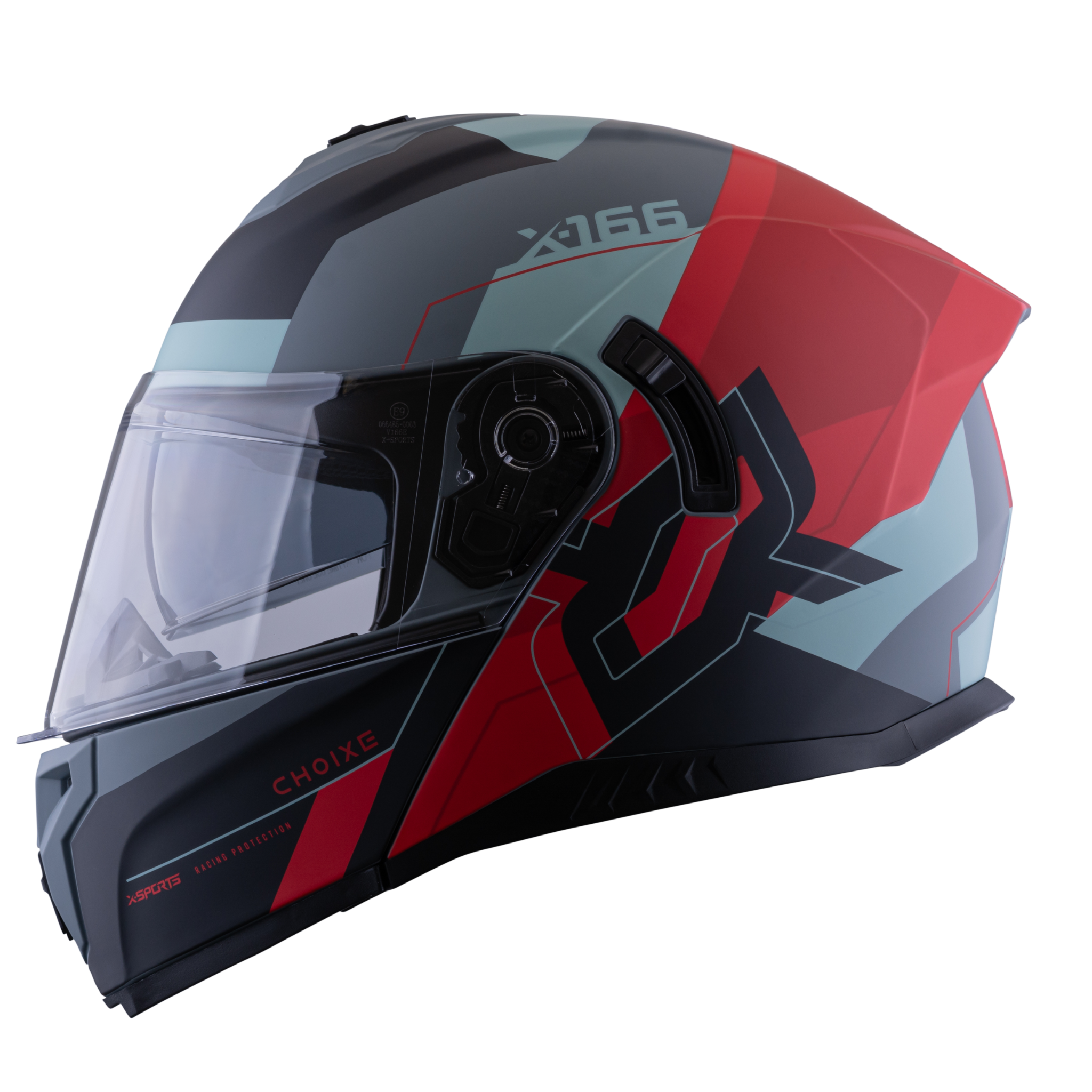 Casco Xsports 166 Choixe Gris Rojo