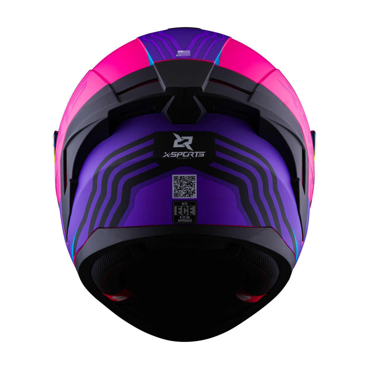 Casco XSPORTS M75 Hoxa Negro Morado