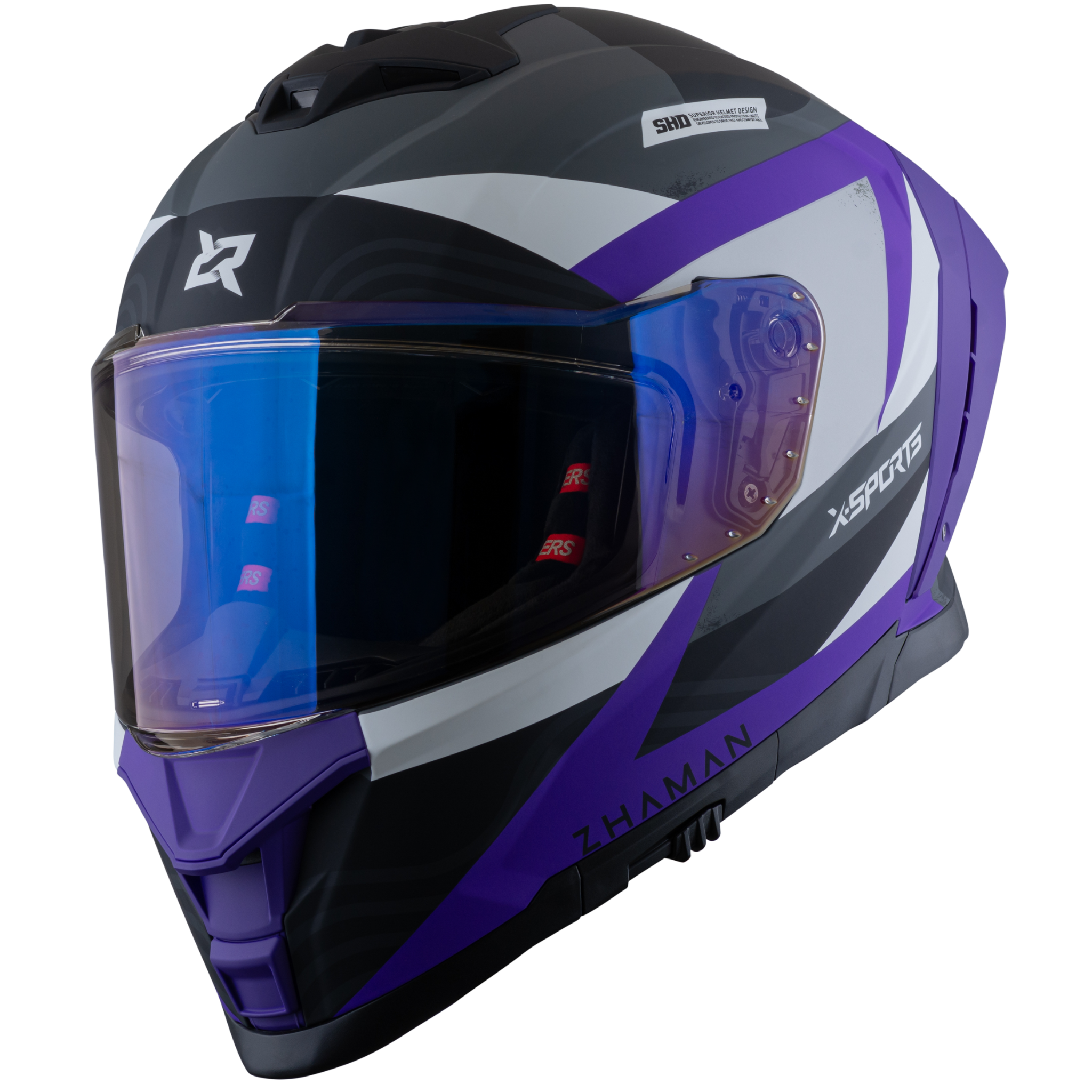 Casco Xsports x-162 Zhaman Morado Blanco