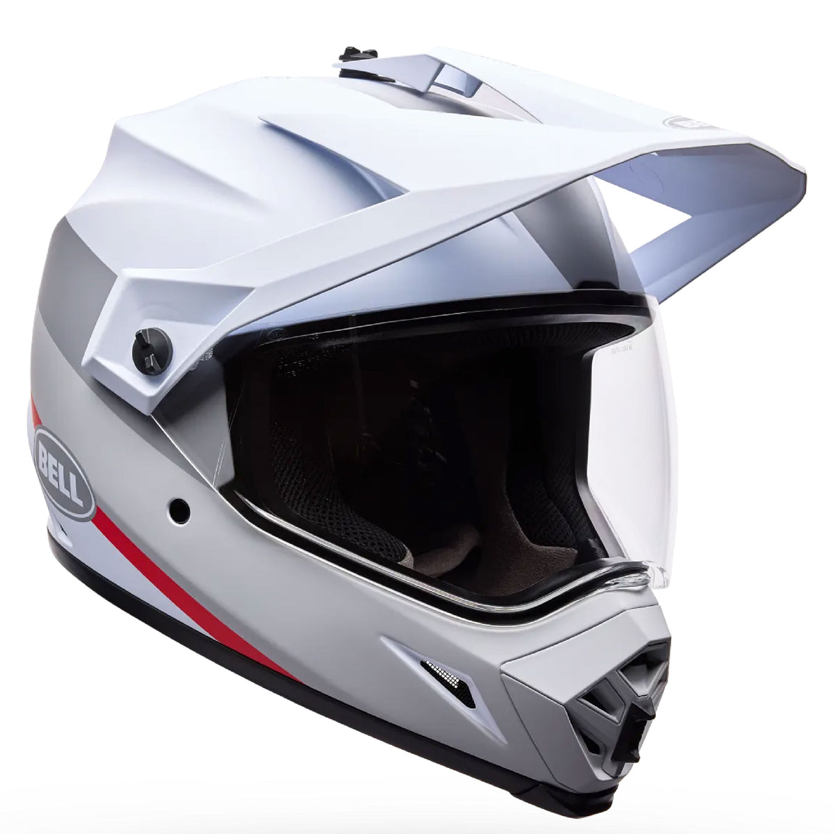 Casco BELL MX-9 Adventure Mips Blanco, vista frontal en ángulo