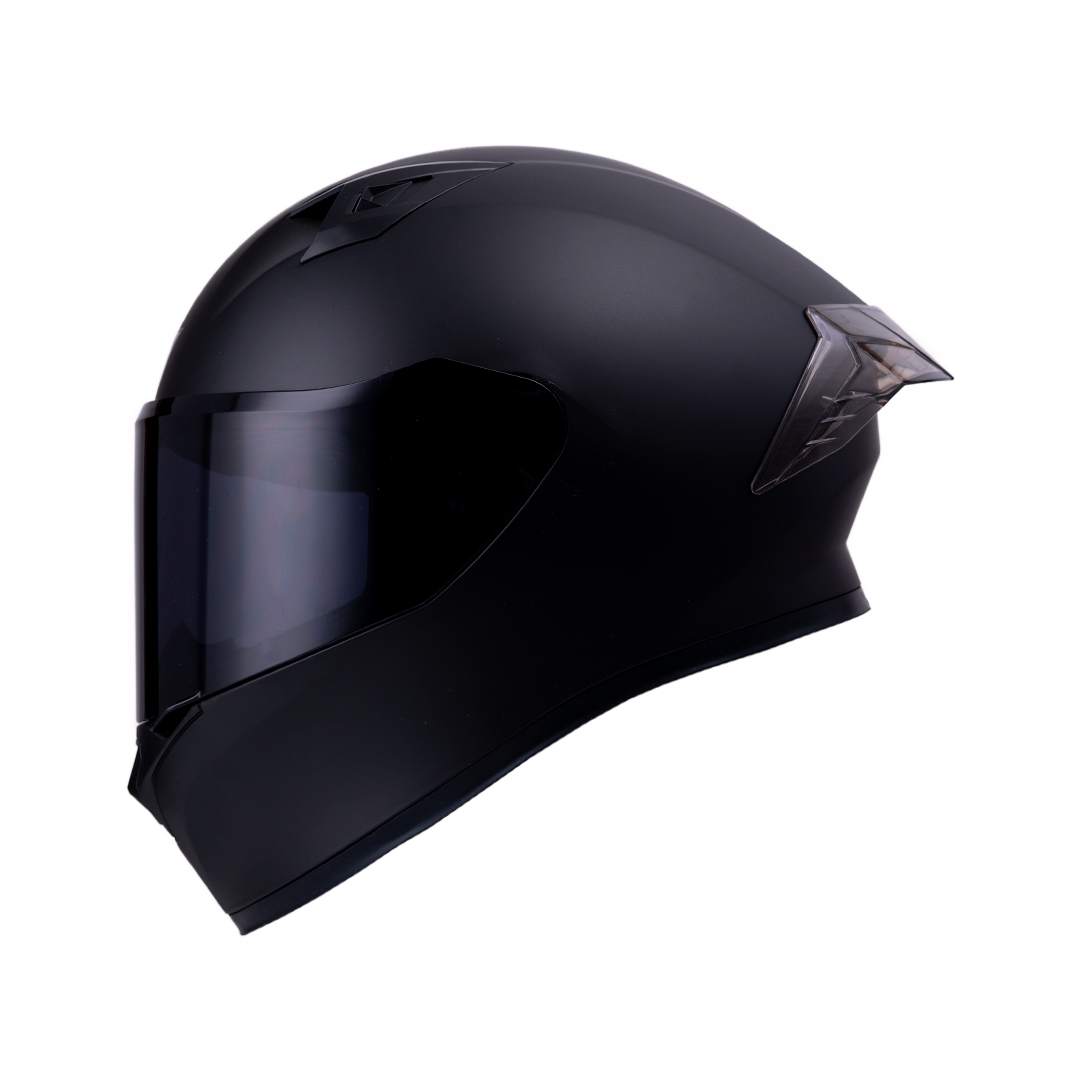 Casco ICH 503 Solid negro, vista lateral izquierda