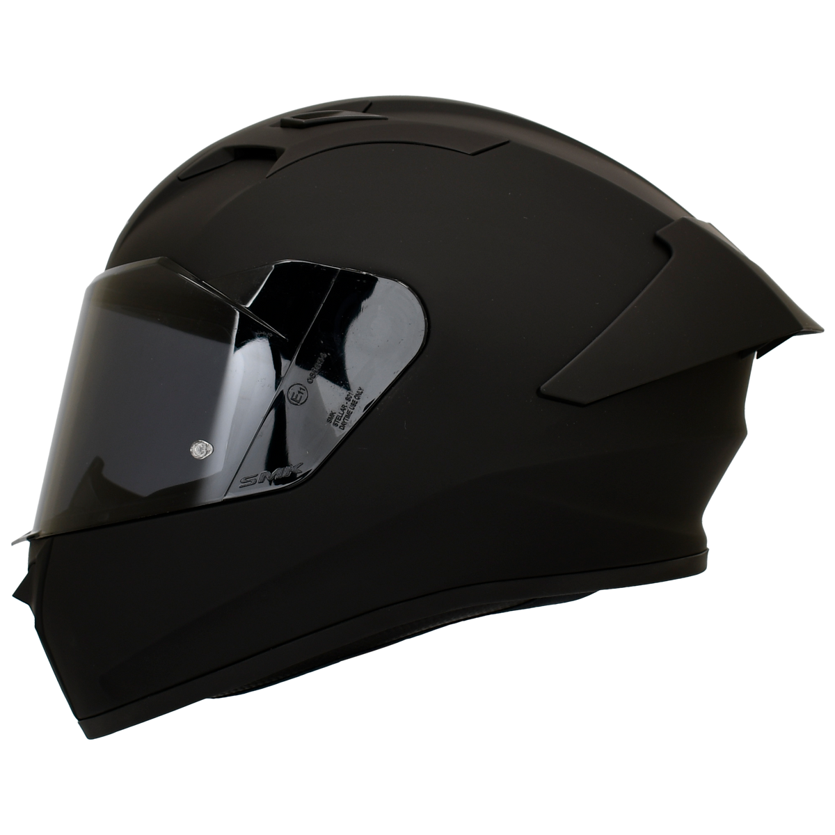 Casco SMK Stellar negro mate, vista lateral izquierda