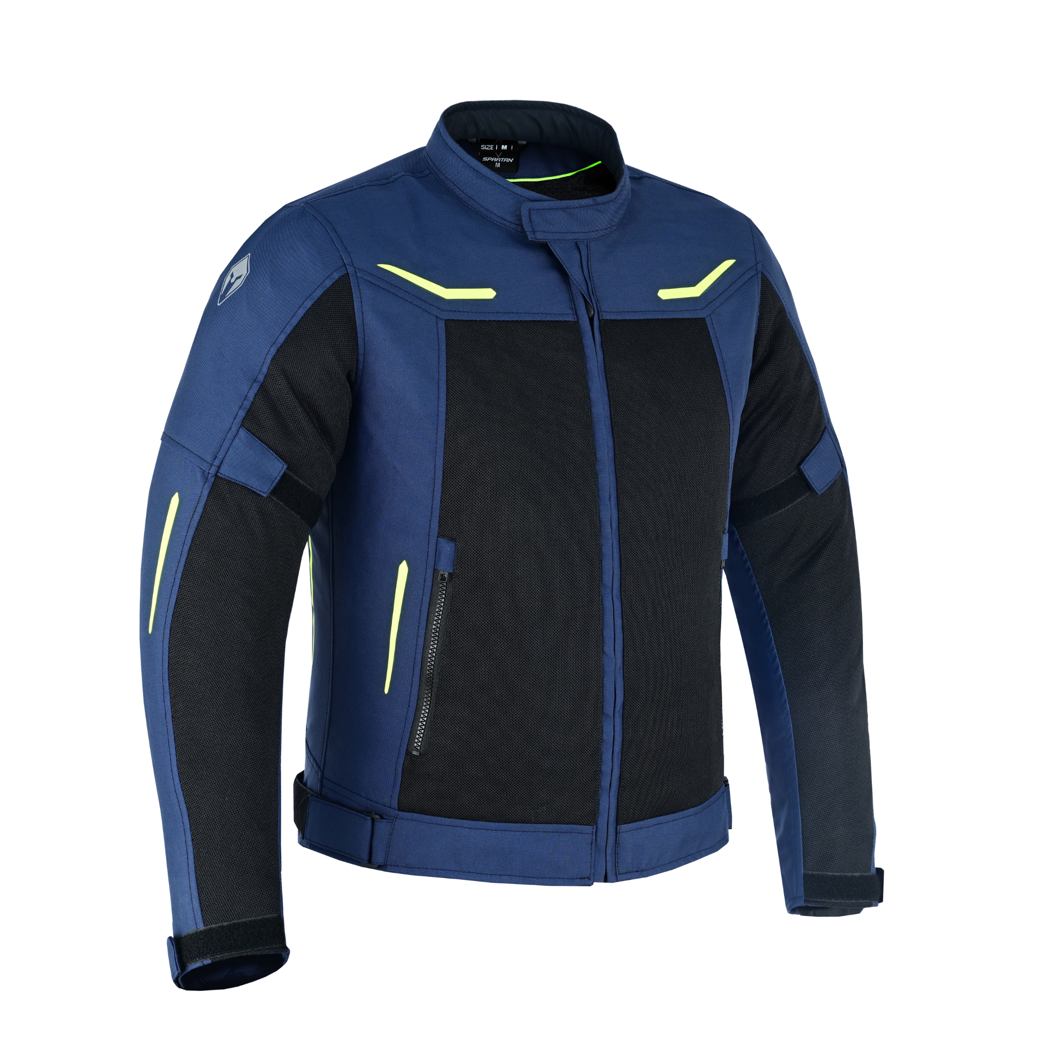 Vista lateral de la chaqueta SPARTAN Mesh azul