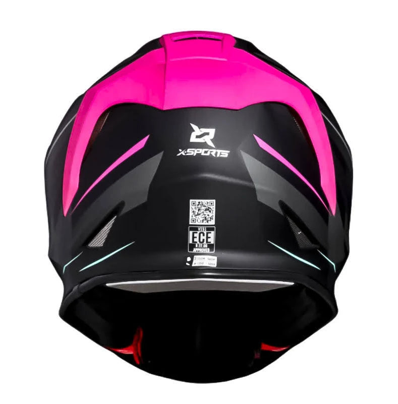Casco Xsports V151 Kozmik Negro Rosado