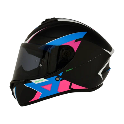 Casco DRAKEN FRANTIC AZUL ROSA