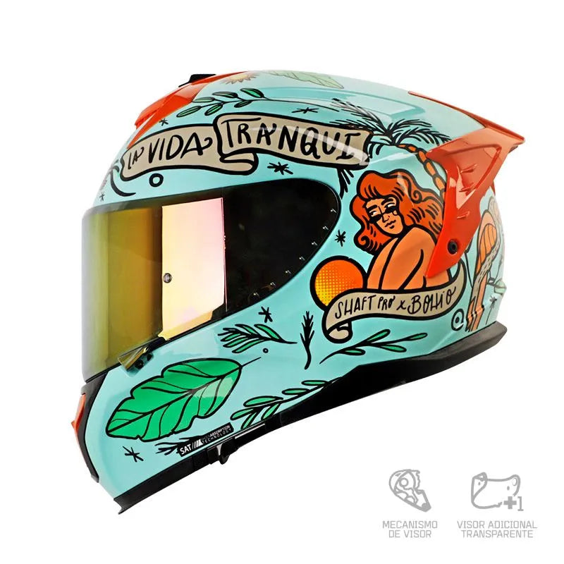 Casco SHAFT PRO SHPRO 610 DV EVO La Buena Vida Verde Claro