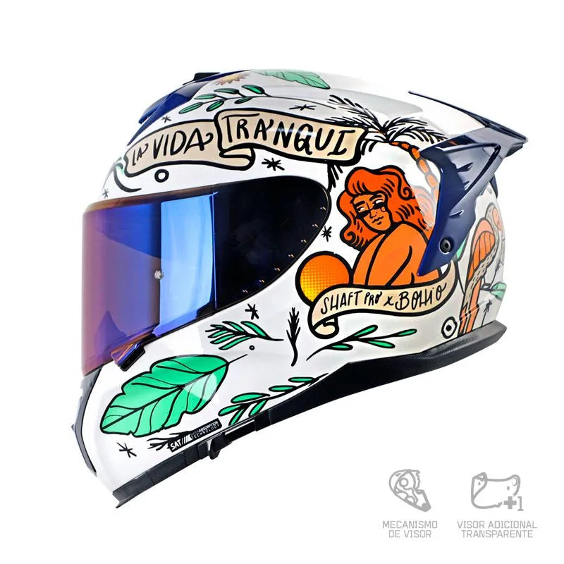 Casco SHAFT PRO SHPRO 610 DV EVO La Buena Vida Blanco