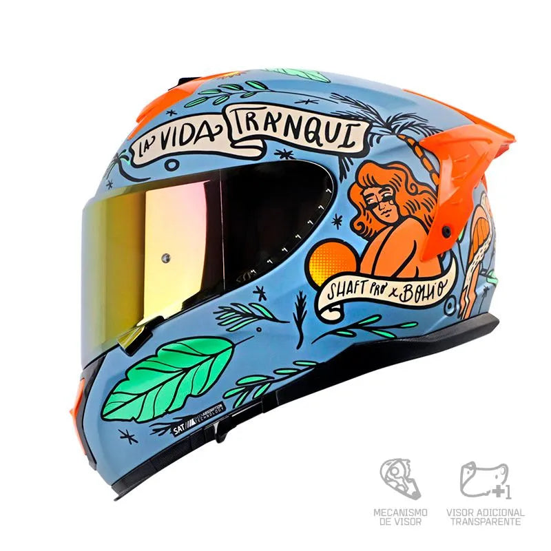 Casco SHAFT PRO SHPRO 610 DV EVO La Buena Vida Azul
