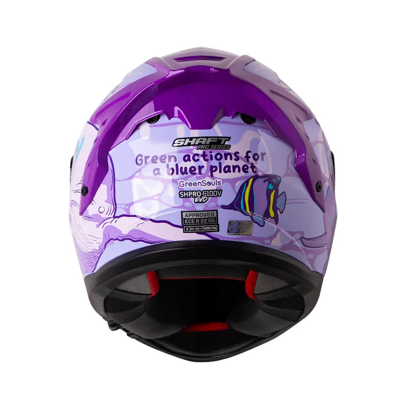 Casco SHAFT PRO SHPRO 610 DV EVO Bluer Planet Morado