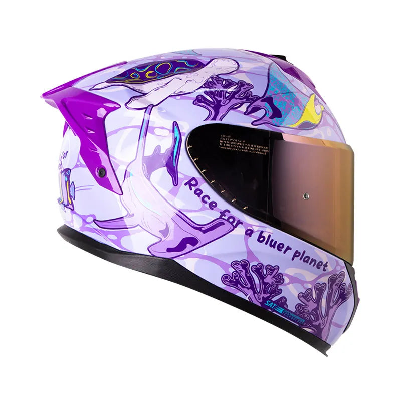 Casco SHAFT PRO SHPRO 610 DV EVO Bluer Planet Morado