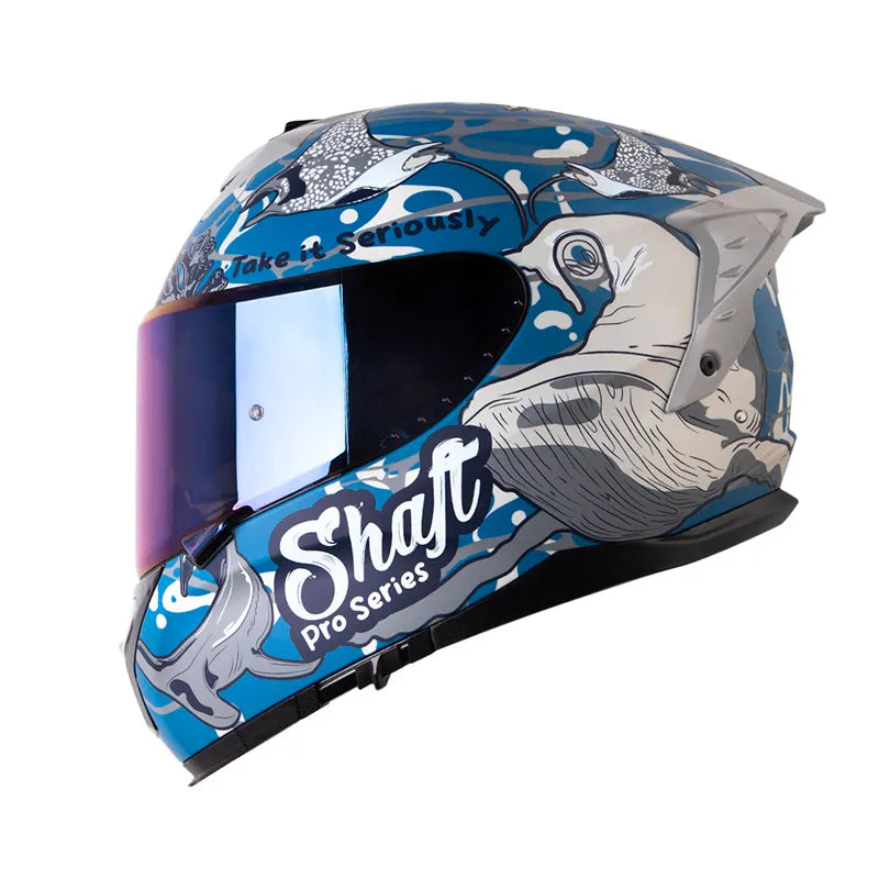 Casco SHAFT PRO SHPRO 610 DV EVO Bluer Planet Azul Oscuro