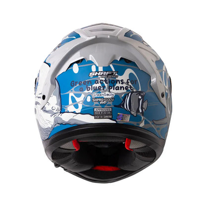 Casco SHAFT PRO SHPRO 610 DV EVO Bluer Planet Azul Oscuro