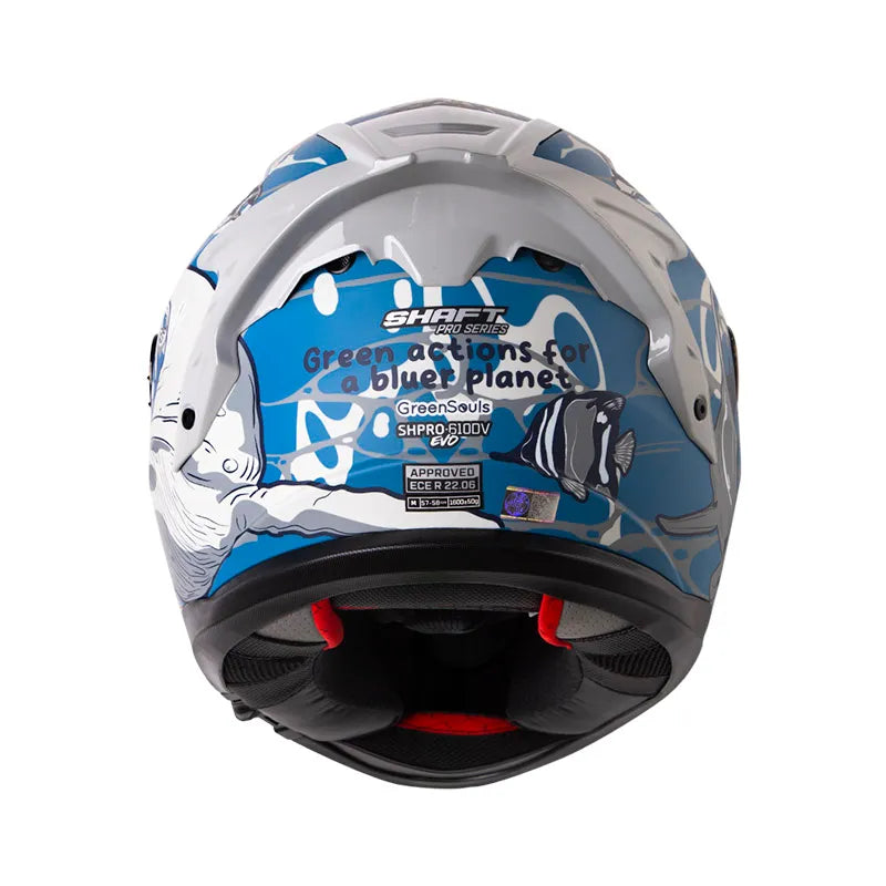 Casco SHAFT PRO SHPRO 610 DV EVO Bluer Planet Azul Oscuro