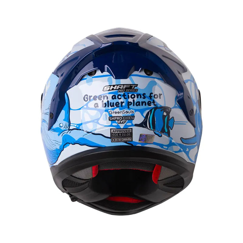 Casco SHAFT PRO SHPRO 610 DV EVO Bluer Planet Azul