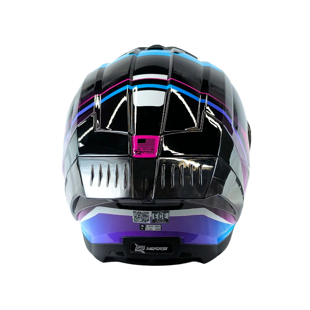 Casco Xsports x-162 Ampreium Morado Rosa